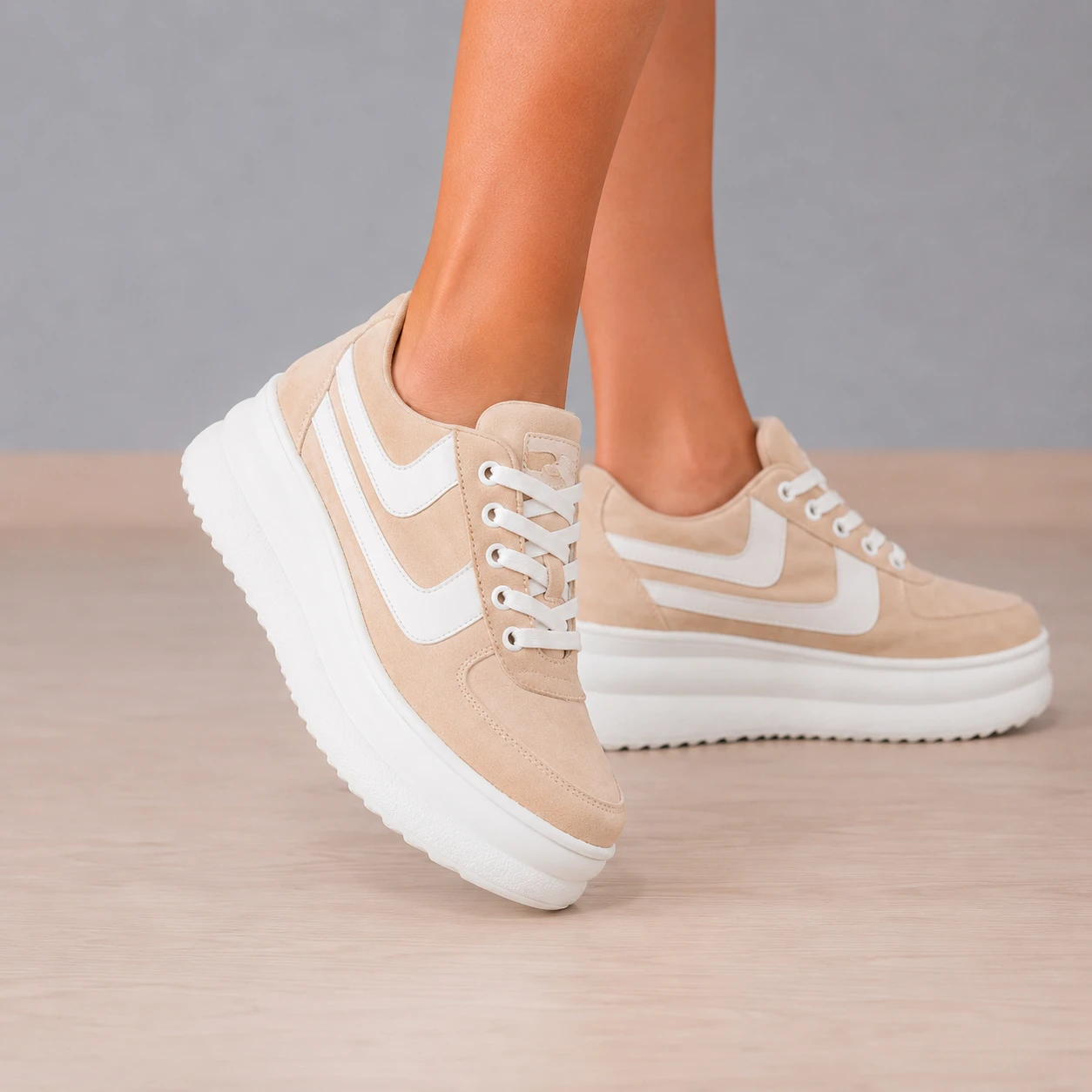 ZAPATILLAS URBANAS MUJER SANTANDER BEIGE - 7