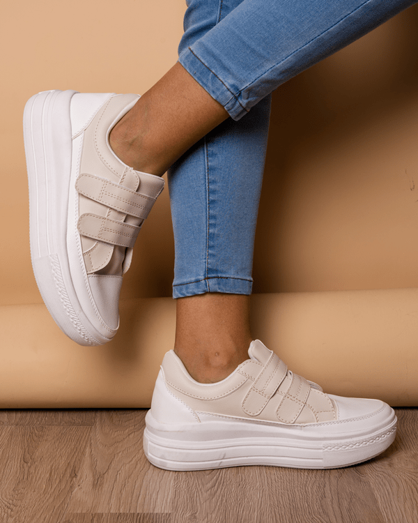 ZAPATILLAS URBANAS MUJER IBIS BEIGE - 1