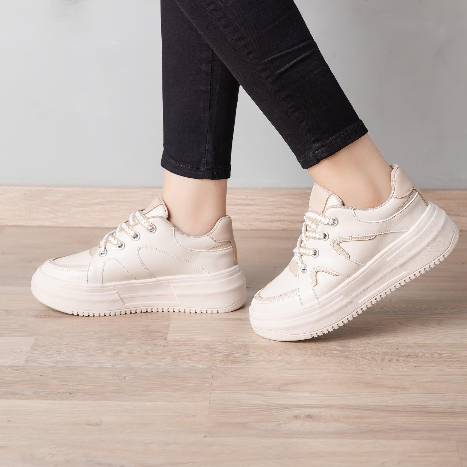 ZAPATILLAS URBANAS MUJER ESNAR BEIGE - 1