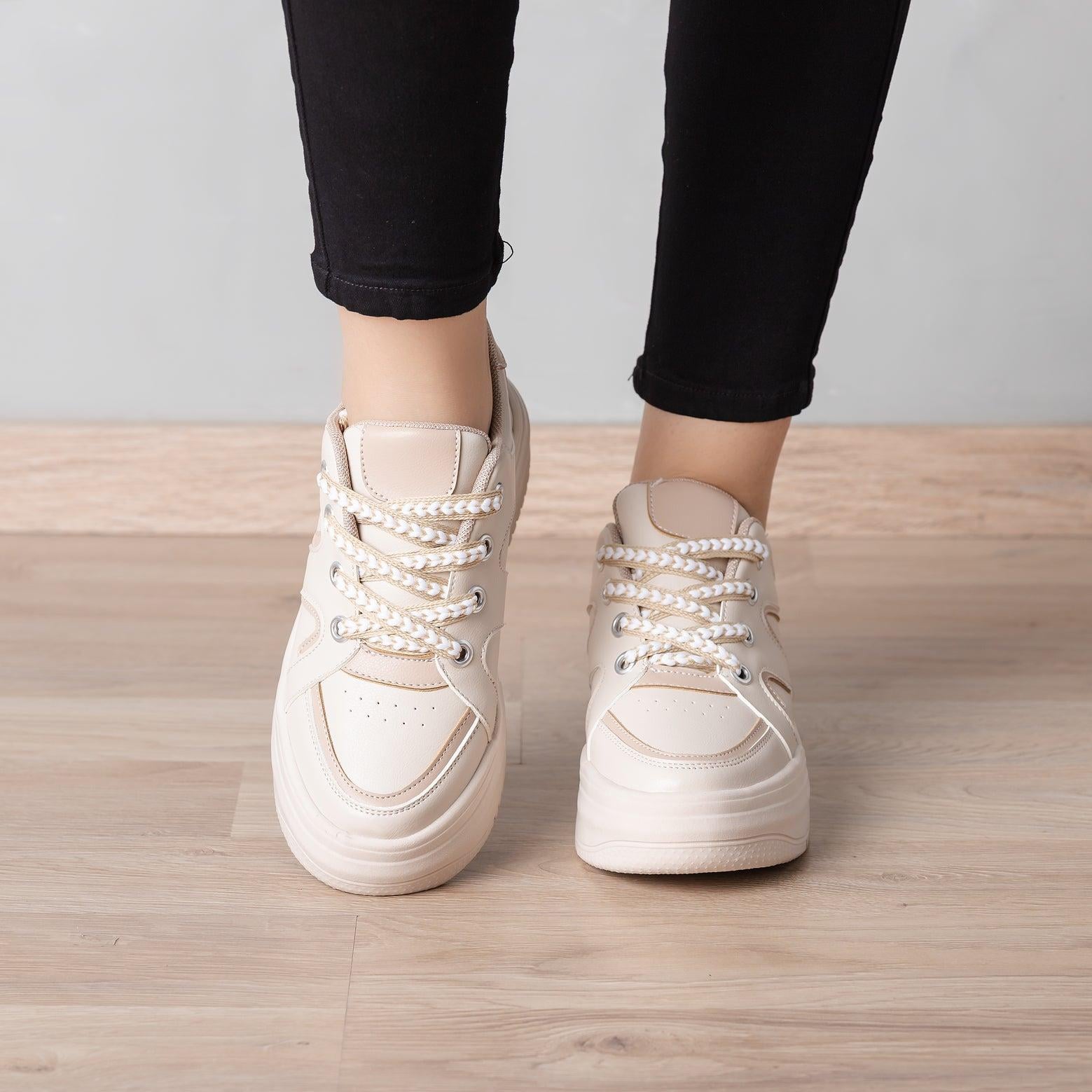 ZAPATILLAS URBANAS MUJER ESNAR BEIGE - 2