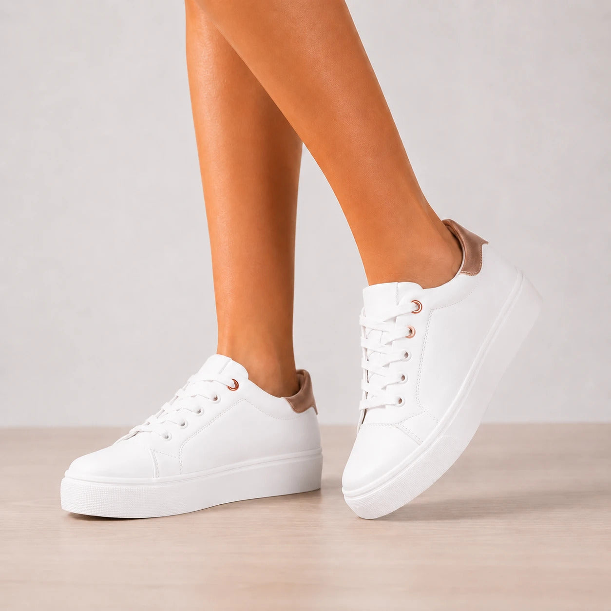 ZAPATILLAS URBANAS MUJER LIFE DORADO - 1
