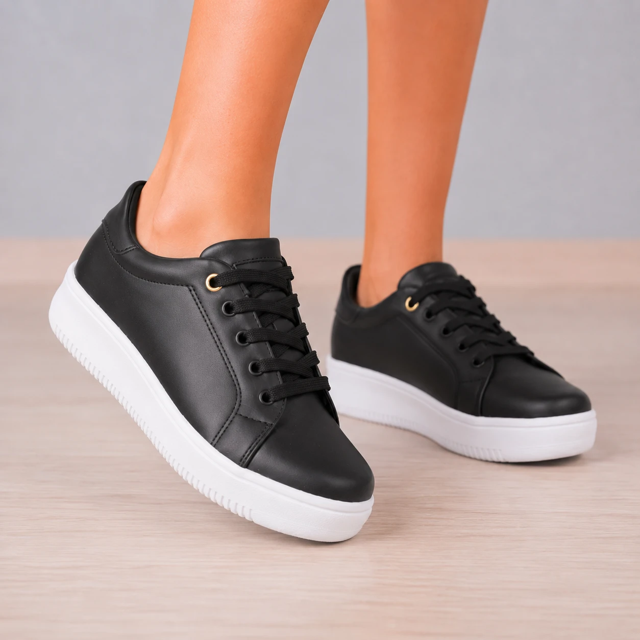 ZAPATILLAS URBANAS MUJER ORLANDO NEGRO - 1