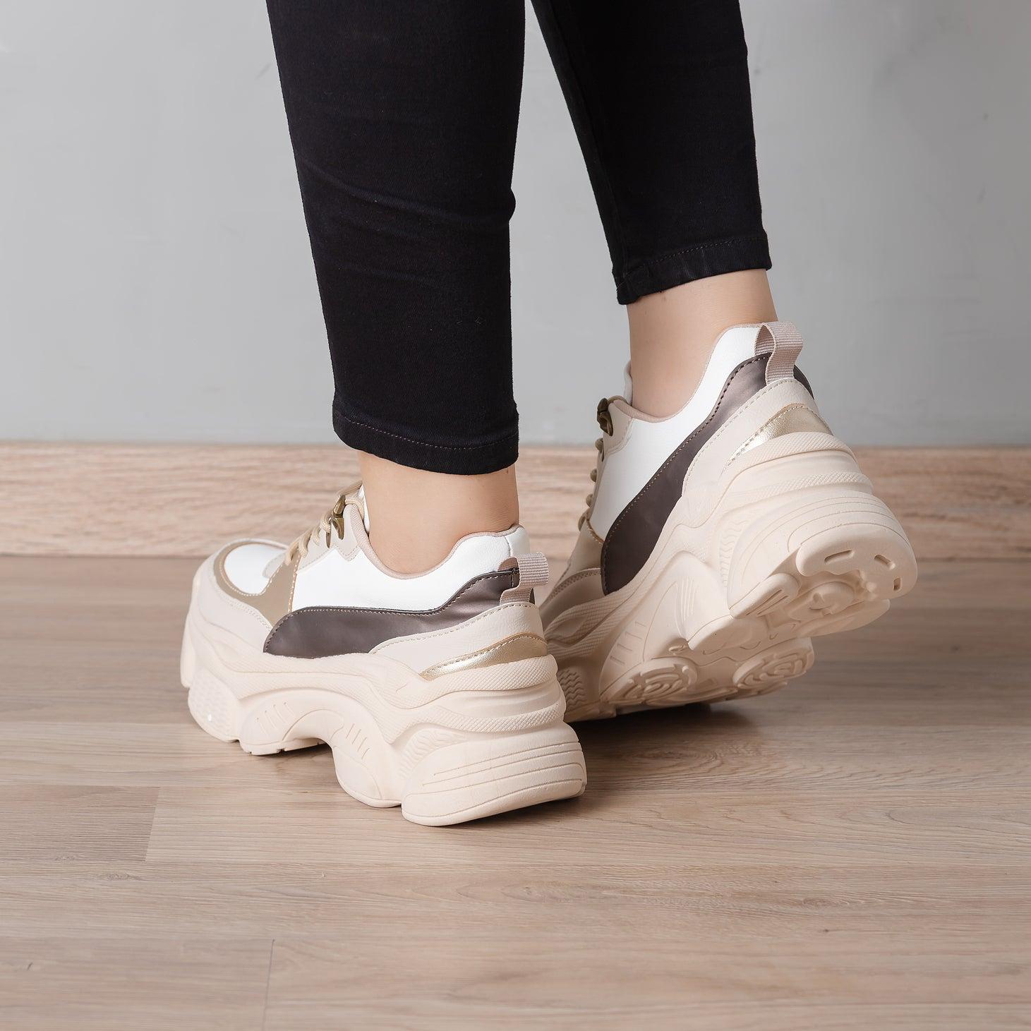 ZAPATILLAS URBANAS MUJER PASTONI BEIGE - 3