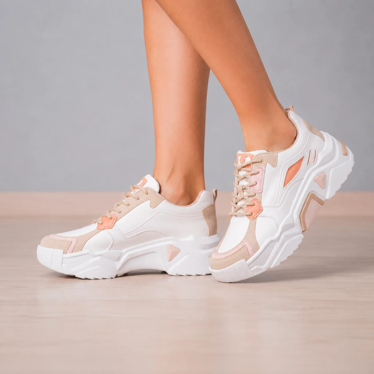 ZAPATILLAS URBANAS MUJER PERTH BEIGE - 1