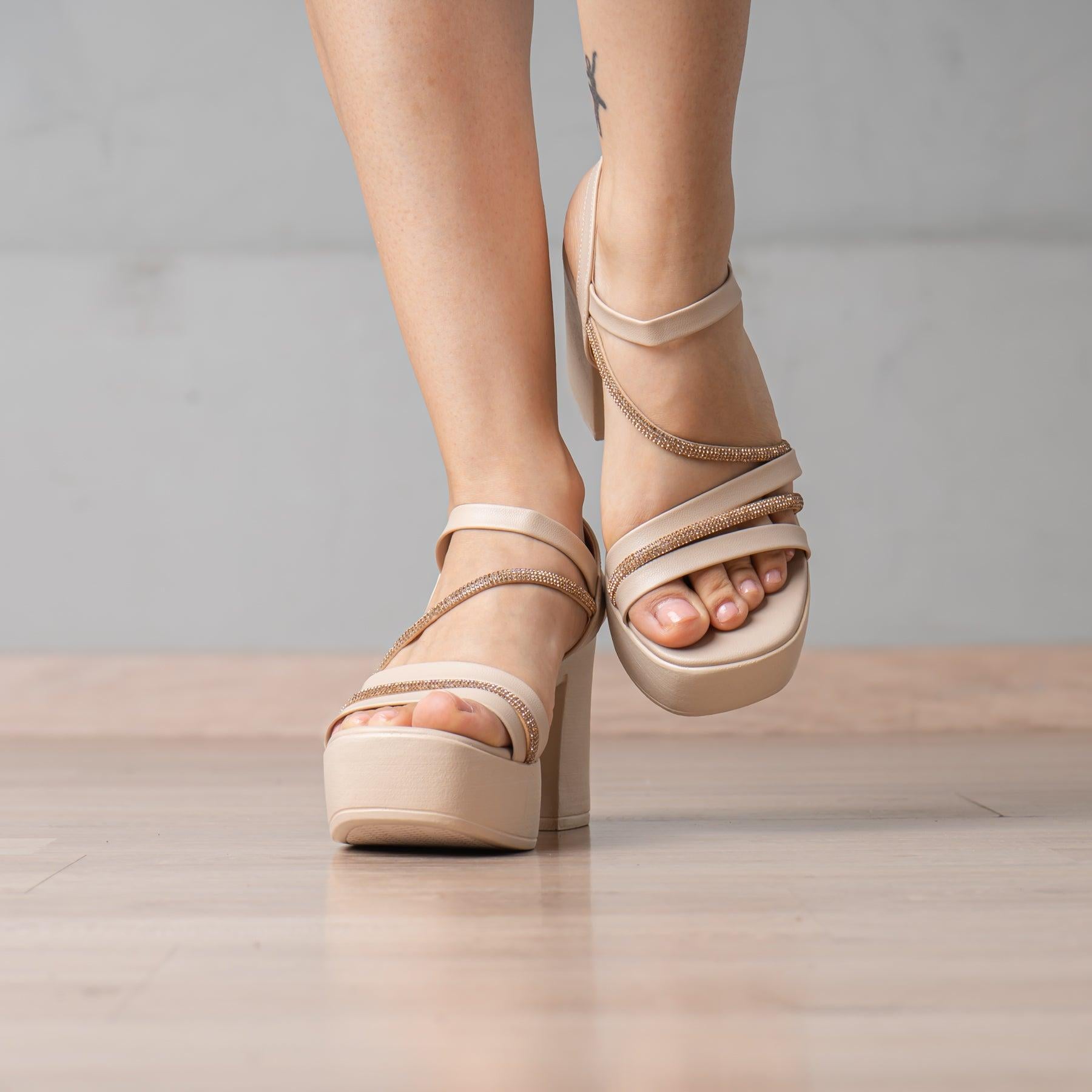 SANDALIAS DE VESTIR MUJER KARILOH BEIGE - 2