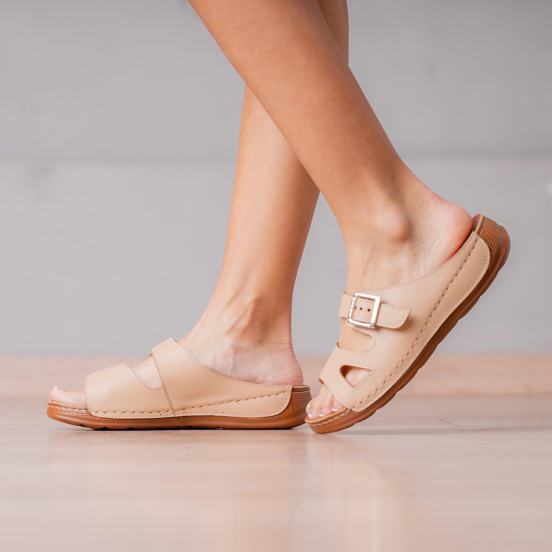 SANDALIAS CASUALES MUJER JOPH BEIGE - 1