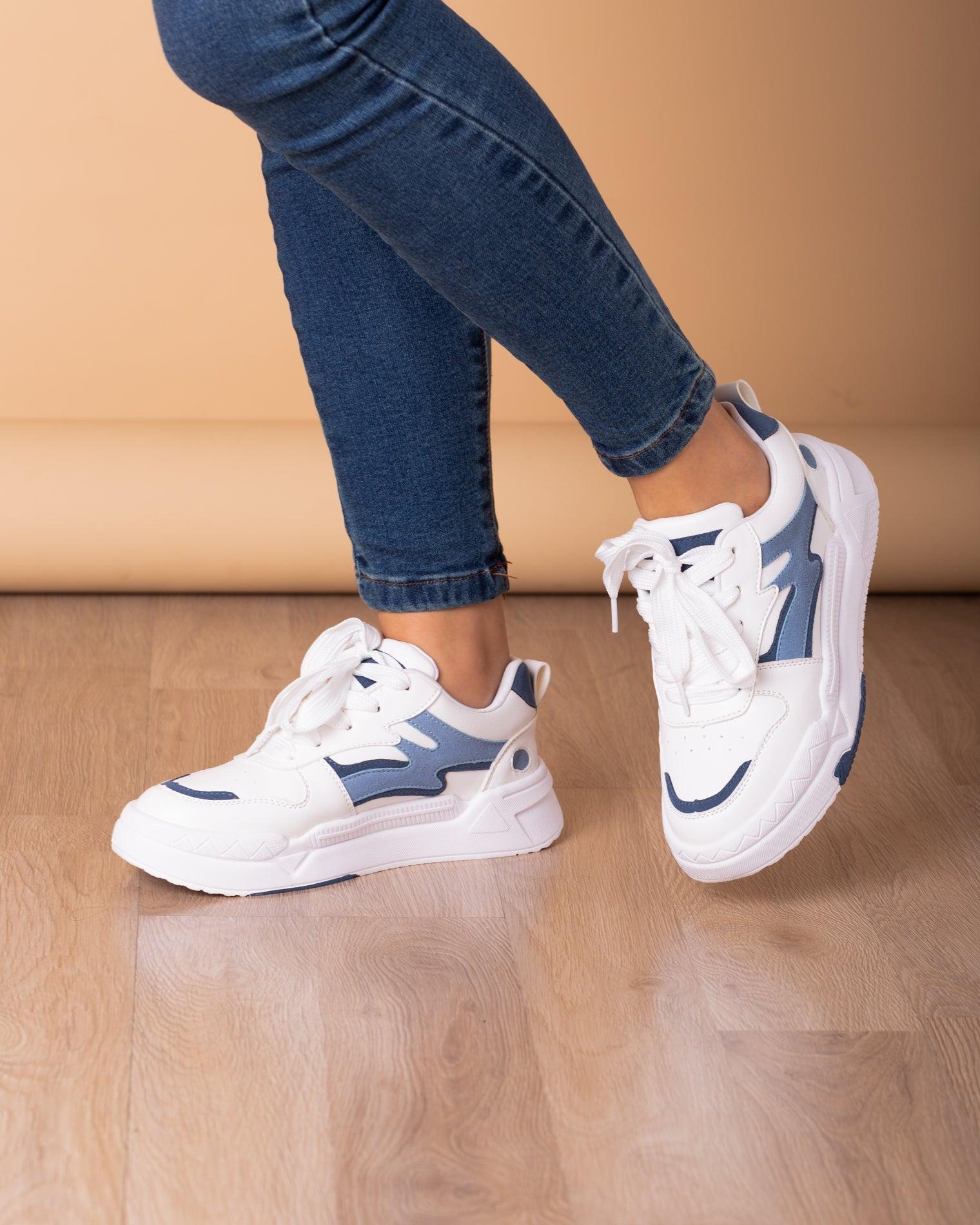 ZAPATILLAS URBANAS MUJER TROYES CELESTE - 1