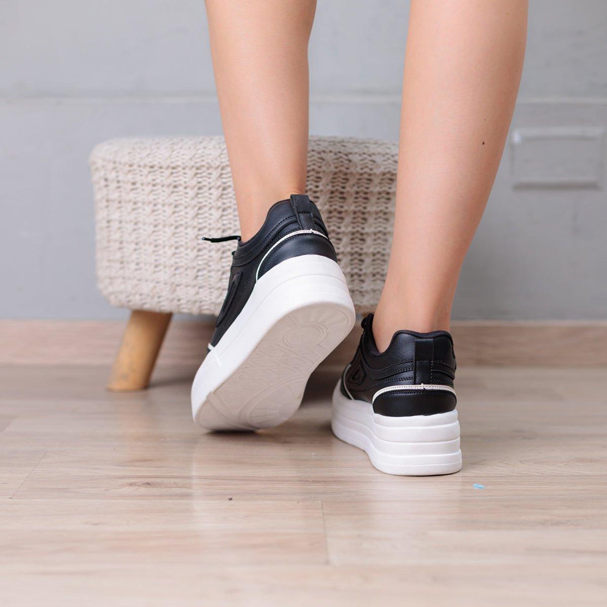 ZAPATILLAS URBANAS MUJER QUEPOS NEGRO - 3