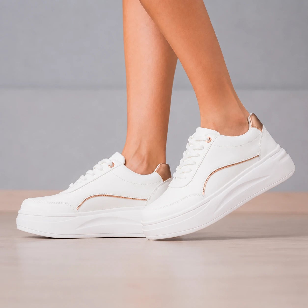 ZAPATILLAS URBANAS MUJER DIEST DORADO - 1
