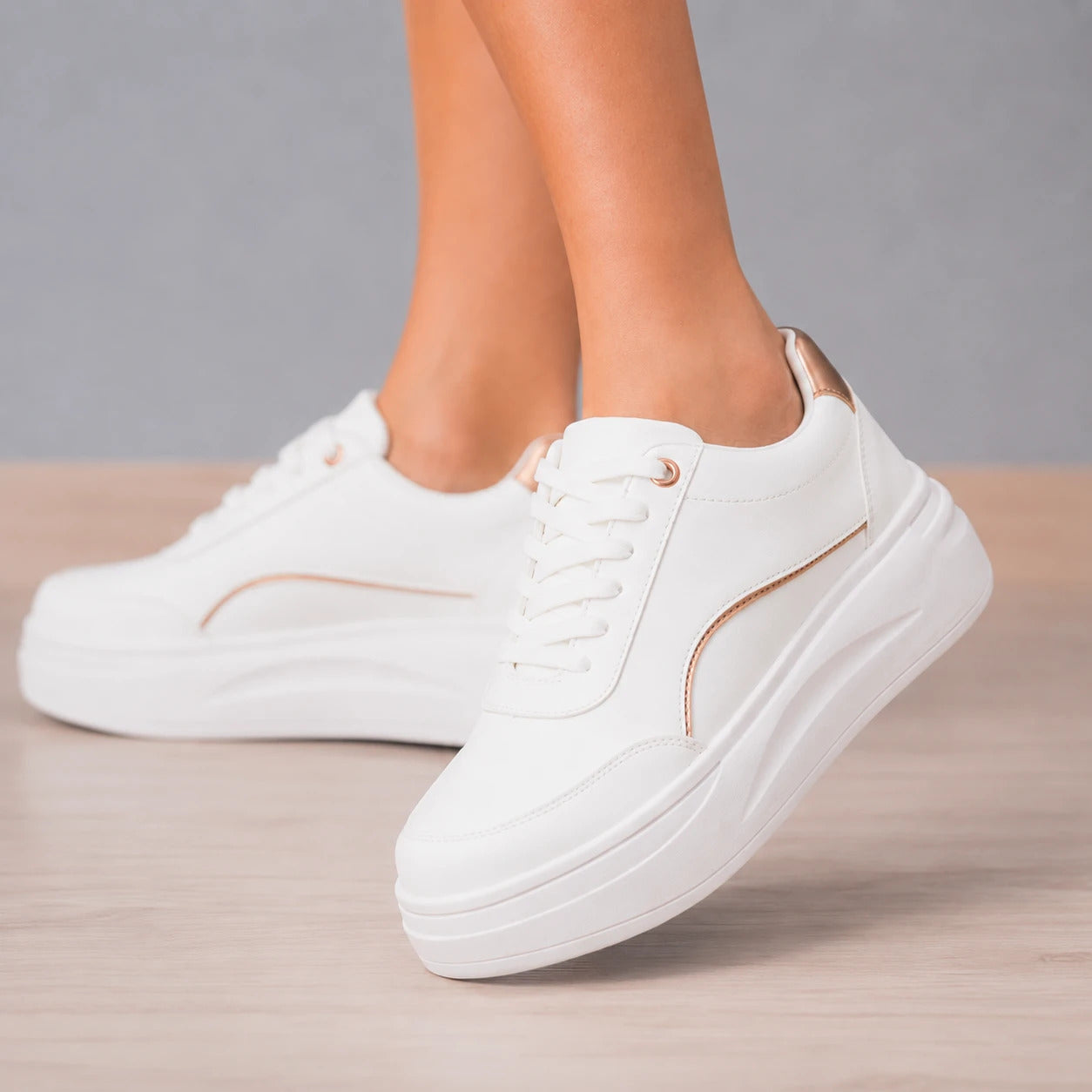 ZAPATILLAS URBANAS MUJER DIEST DORADO - 5
