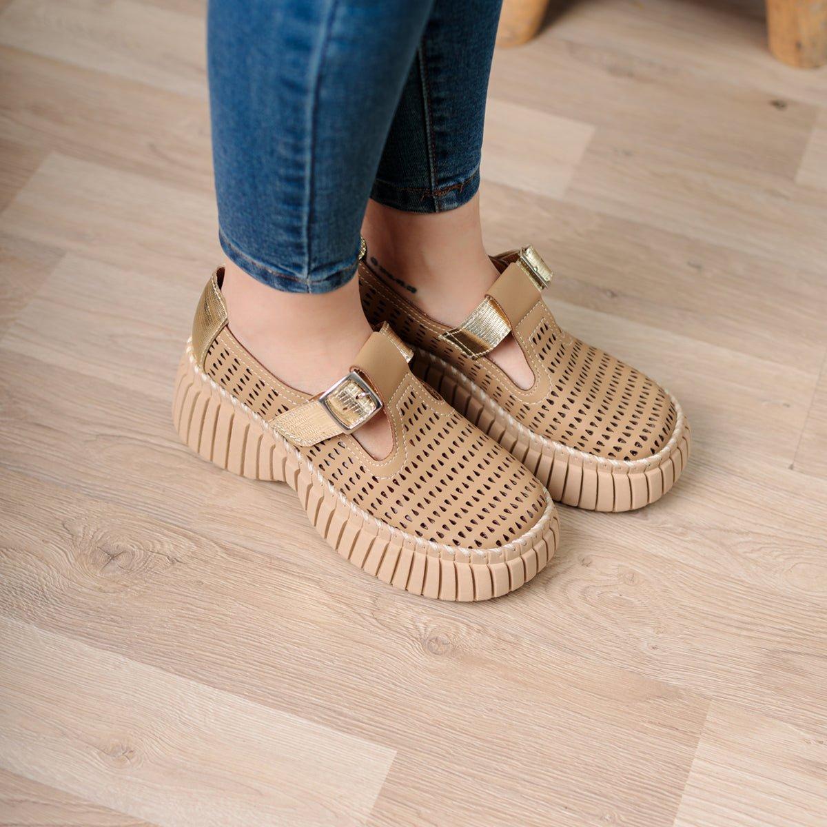 SANDALIAS CASUALES MUJER VESTY CAMEL - 2