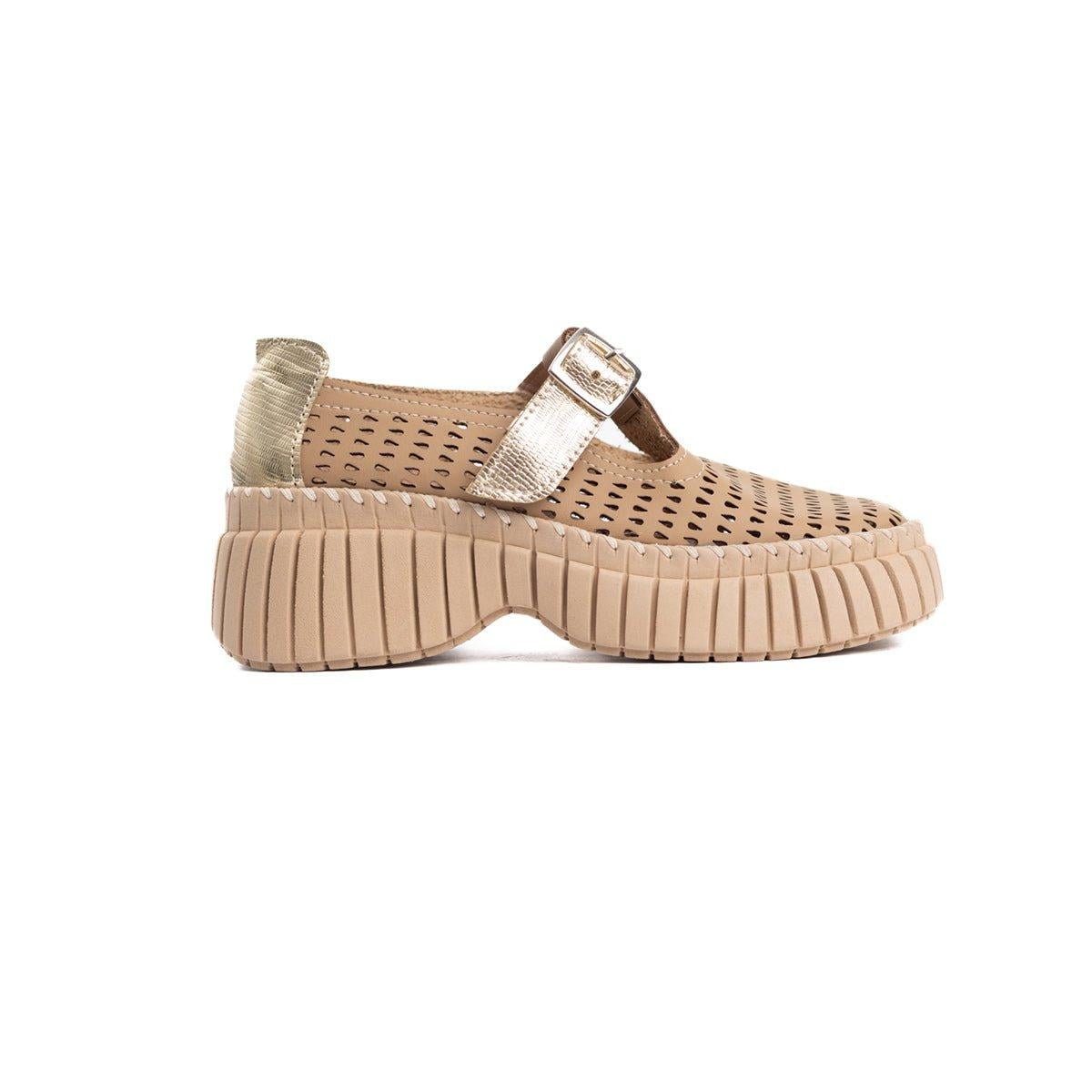 SANDALIAS CASUALES MUJER VESTY CAMEL - 4