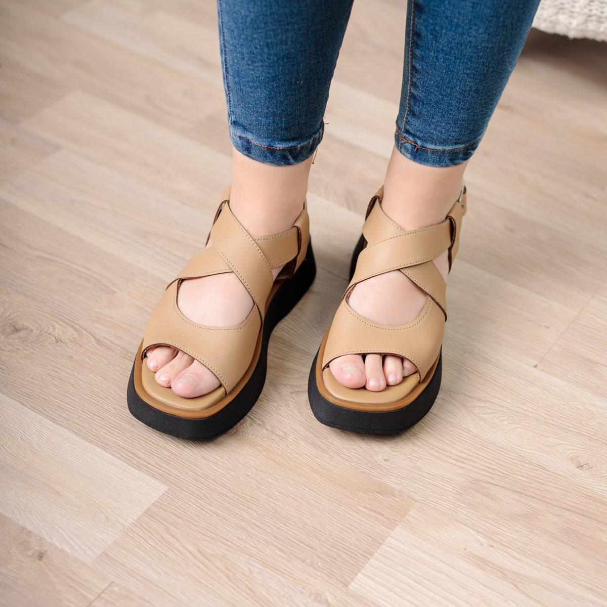 SANDALIAS CASUALES MUJER SHEYLA BEIGE - 2