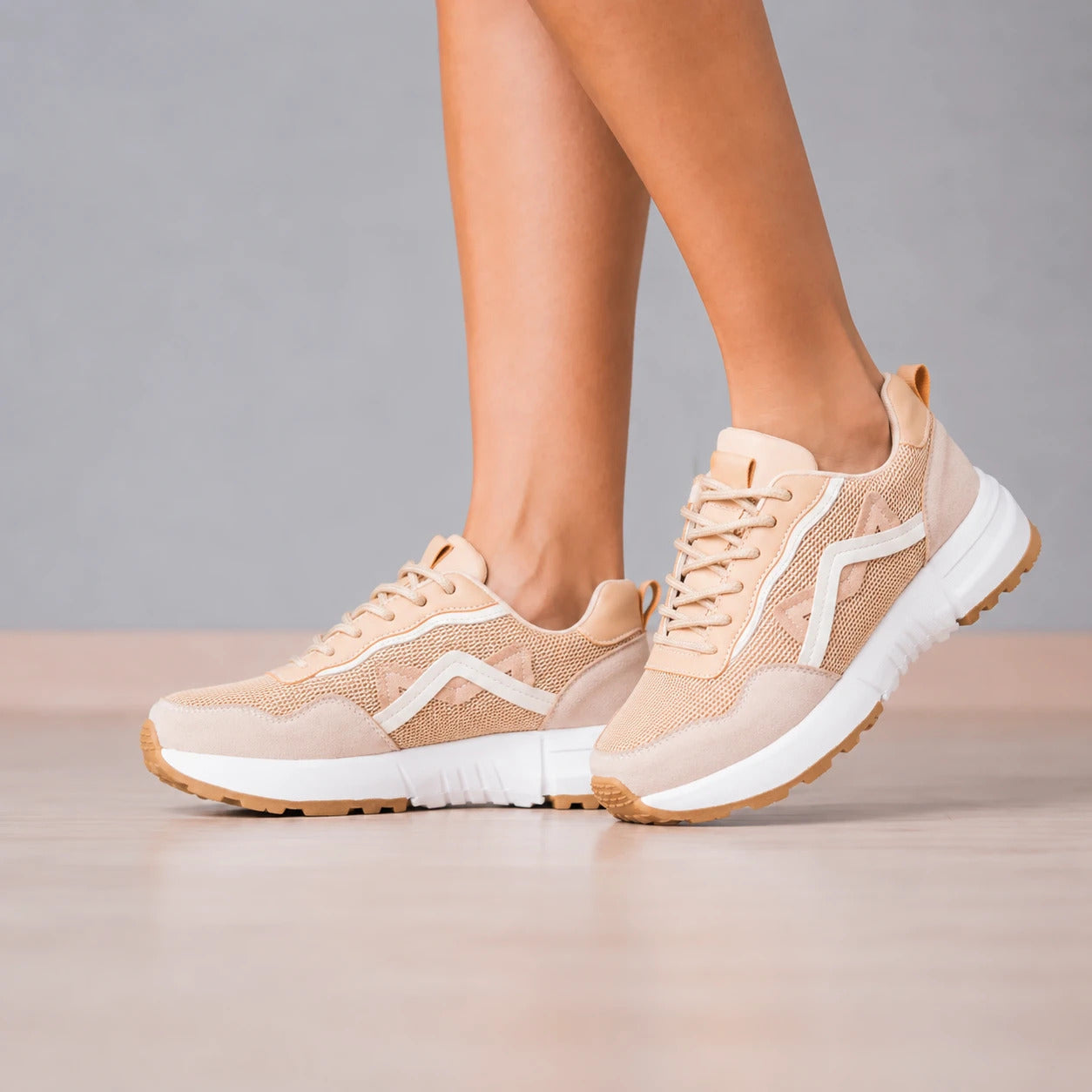 ZAPATILLAS URBANAS MUJER MANU BEIGE - 1
