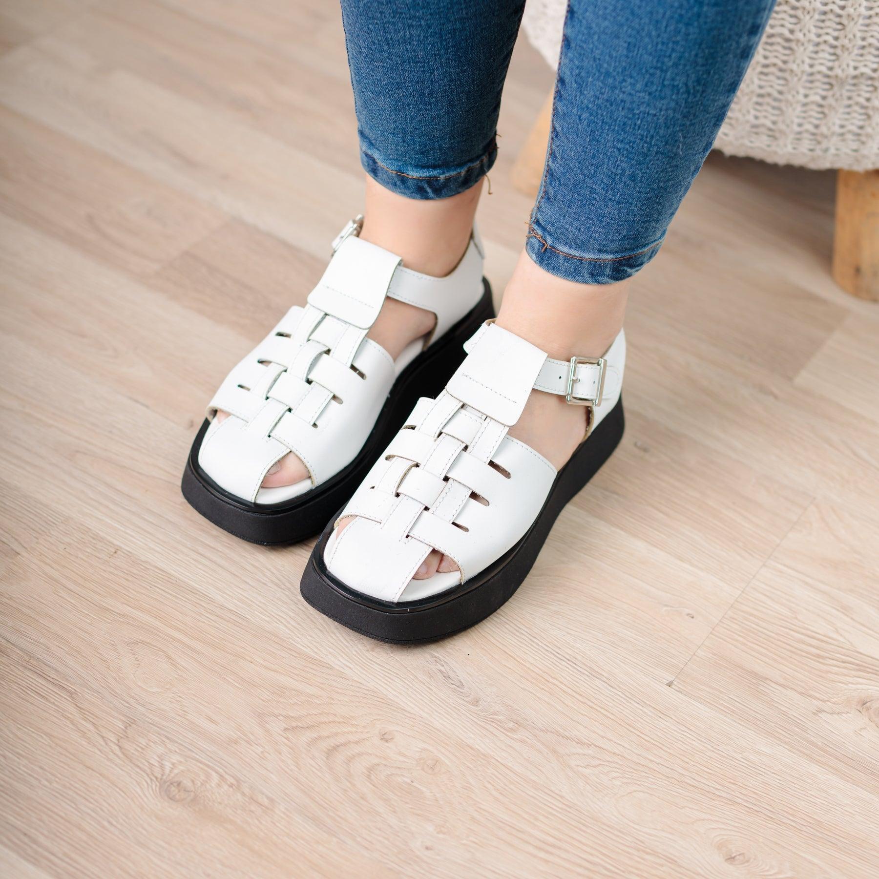 SANDALIAS CASUALES MUJER GOPA BLANCO - 1