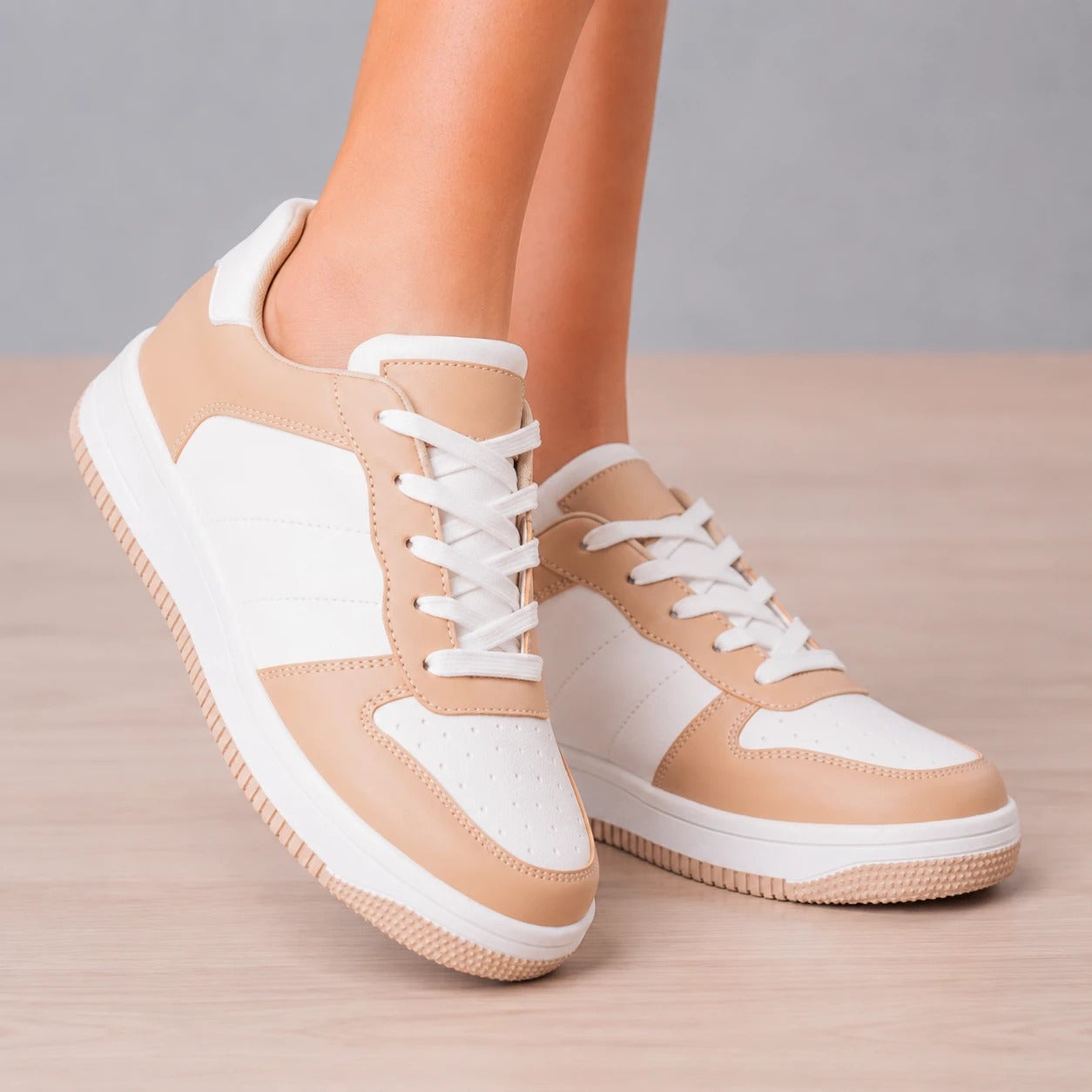 ZAPATILLAS URBANAS MUJER YPRES BEIGE - 1