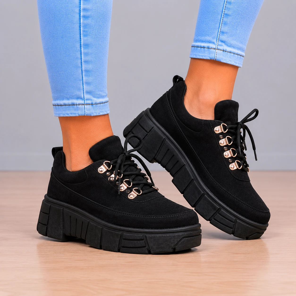 ZAPATILLAS URBANAS MUJER ANTILLA NEGRO - 1