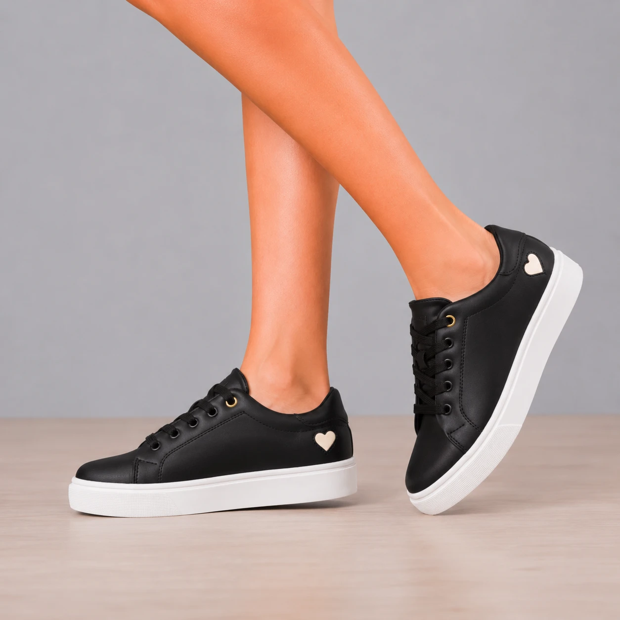 ZAPATILLAS URBANAS MUJER AREZZO NEGRO - 1