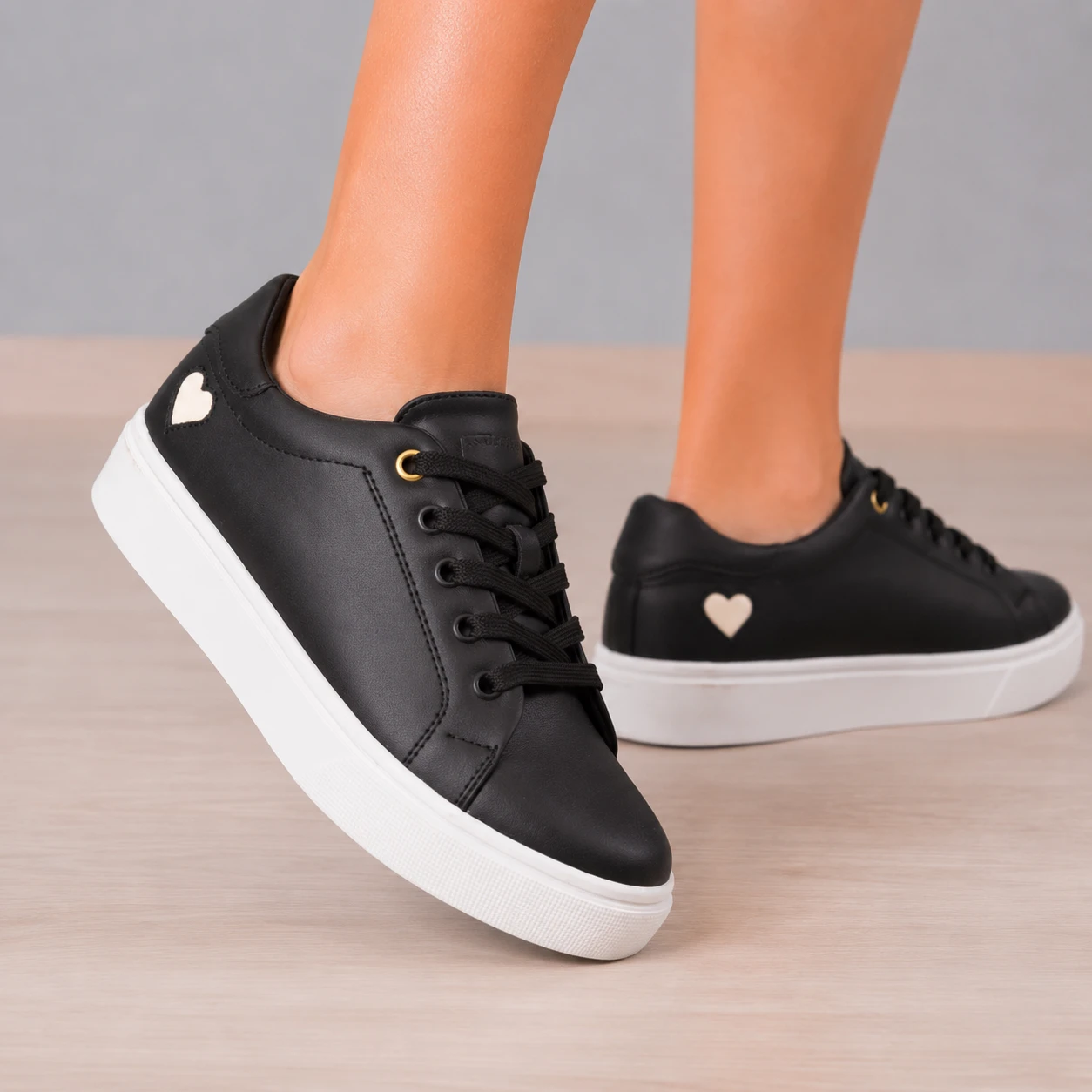 ZAPATILLAS URBANAS MUJER AREZZO NEGRO - 2