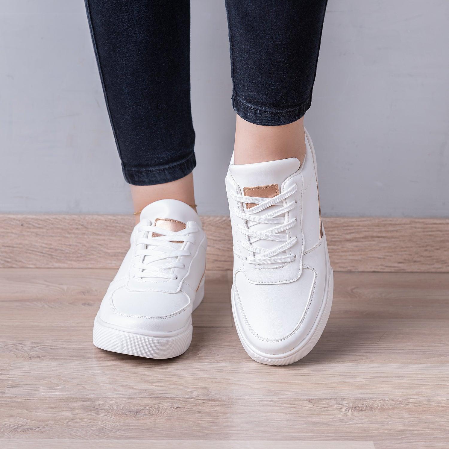 ZAPATILLAS URBANAS MUJER LINE DORADO - 2