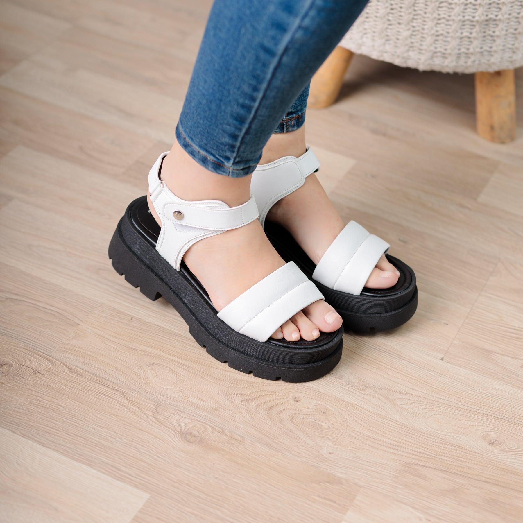 SANDALIAS CASUALES MUJER ETCHE BLANCO - 1