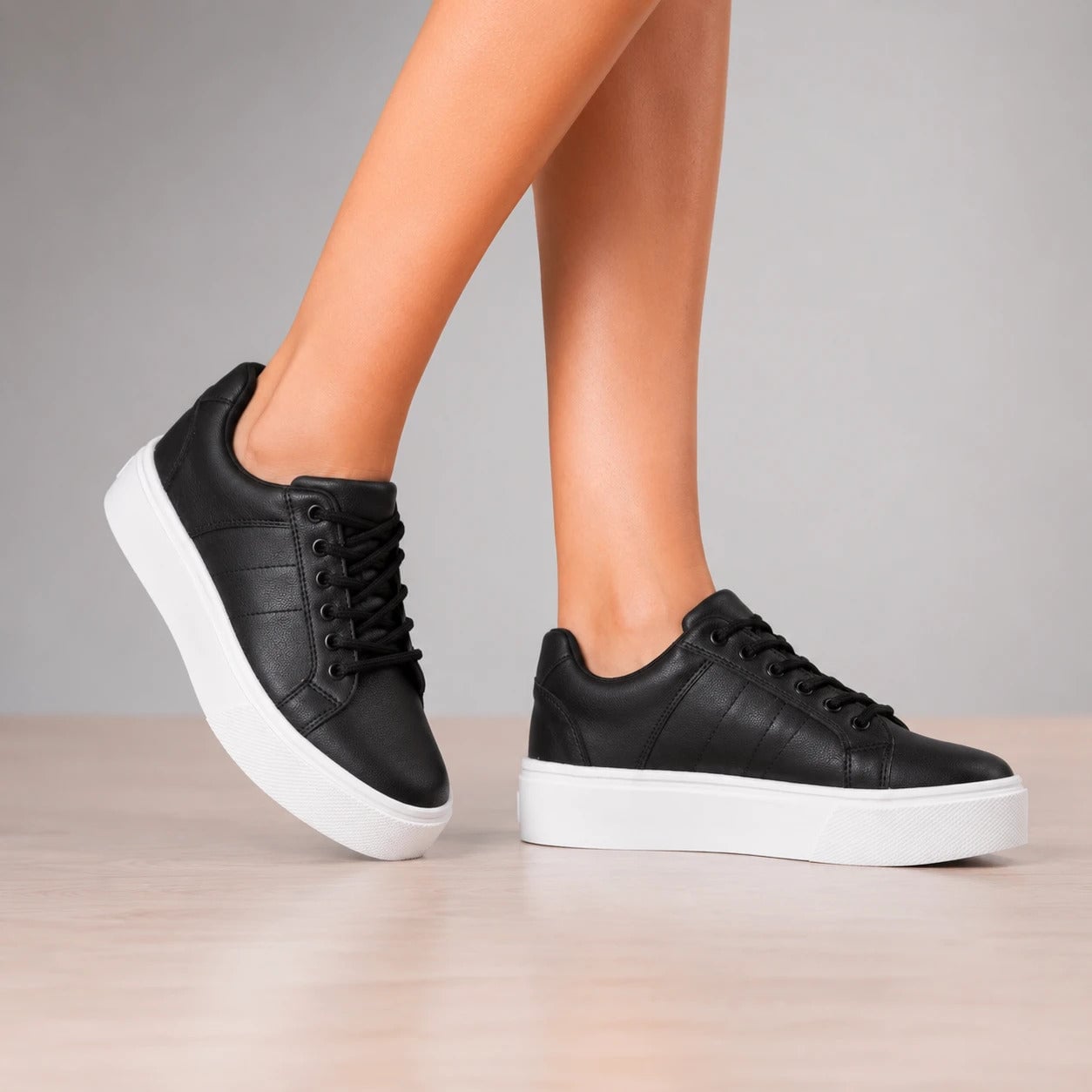 ZAPATILLAS URBANAS MUJER BURNO NEGRO - 1