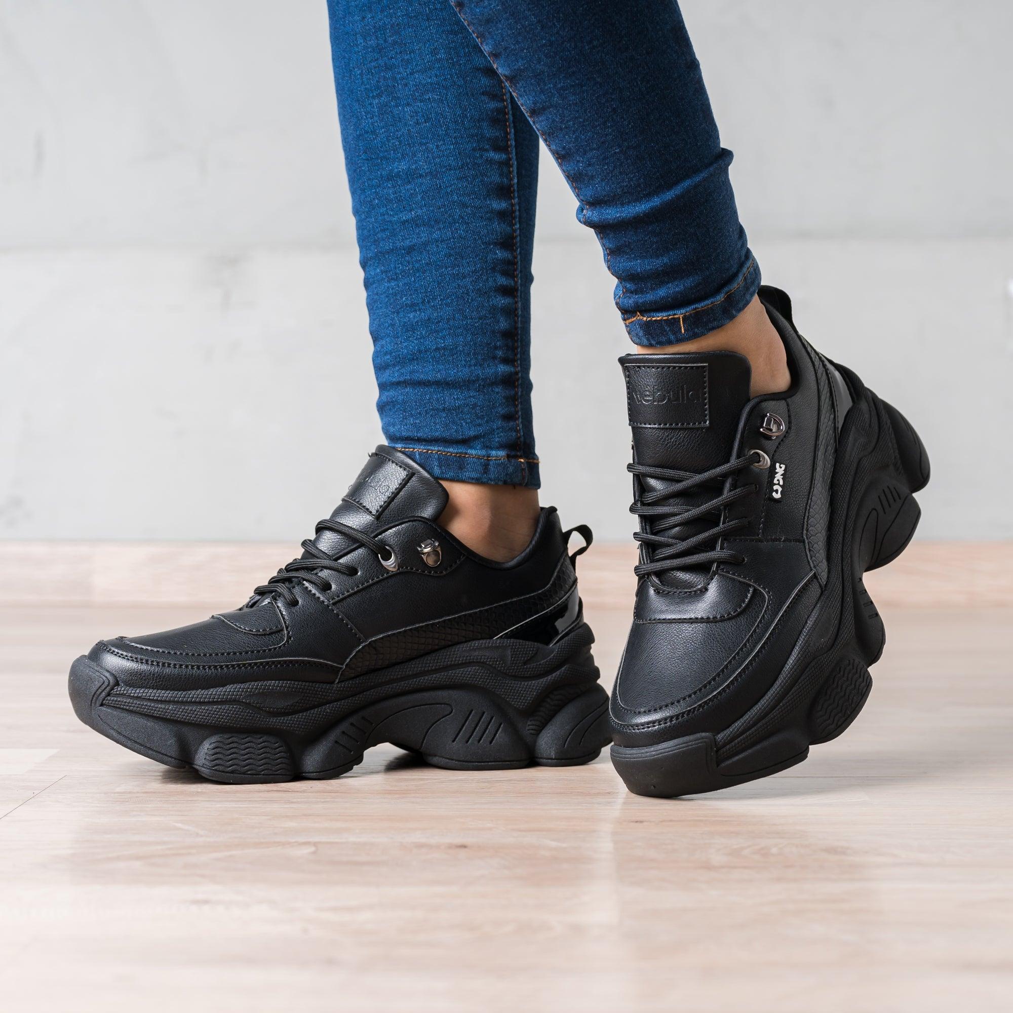 ZAPATILLAS URBANAS MUJER PASTONI NEGRO TOTAL - 1