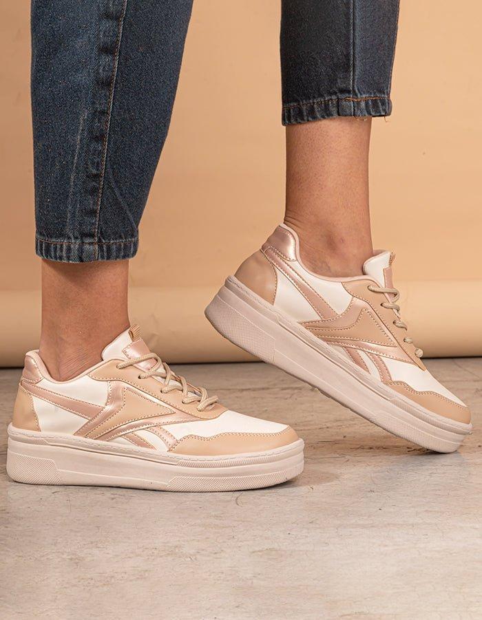 ZAPATILLAS URBANAS MUJER IBAGUE BEIGE - 1