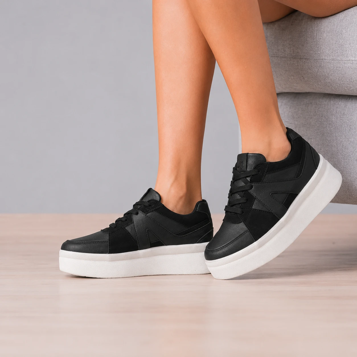 ZAPATILLAS URBANAS MUJER HAMILTON NEGRO - 1