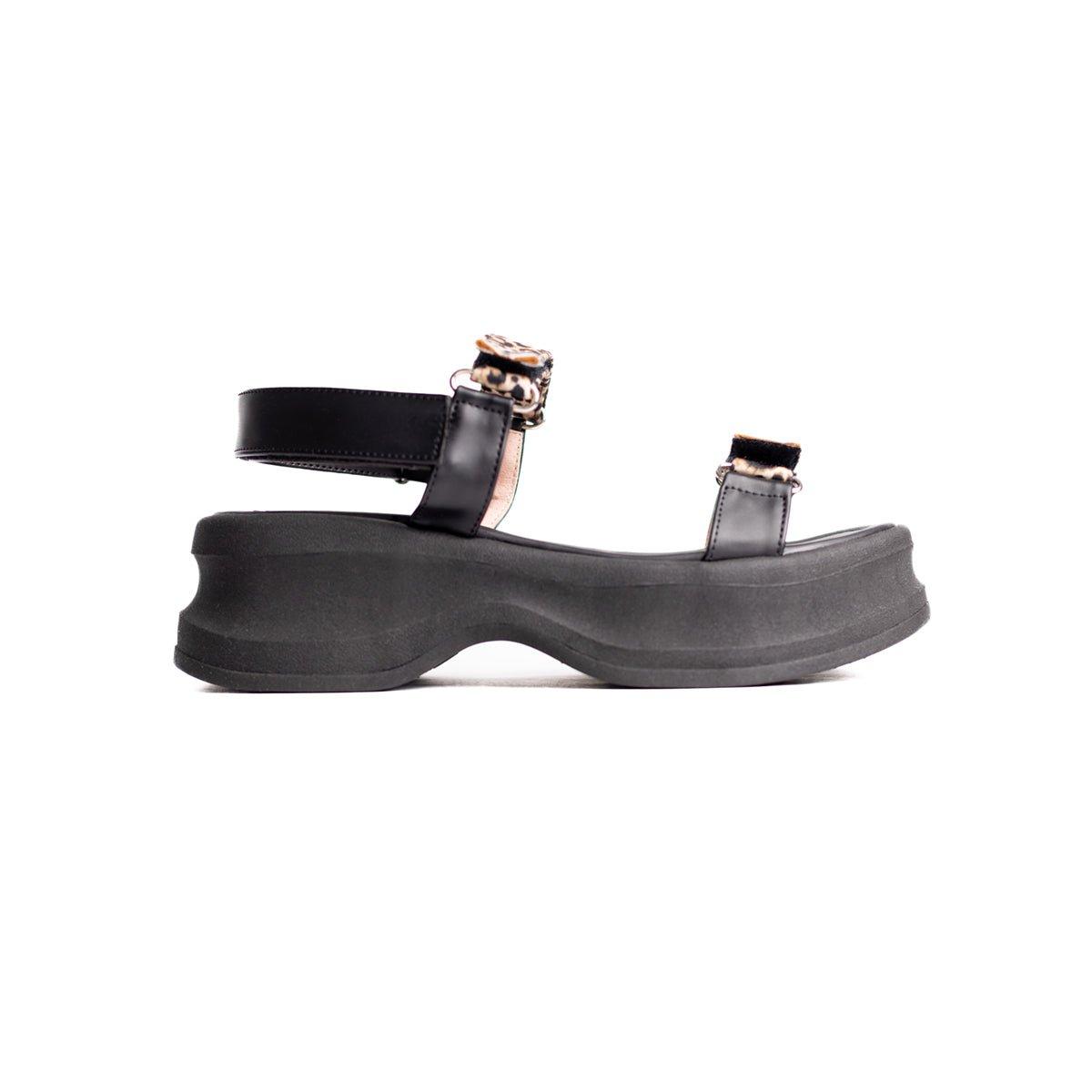 SANDALIAS CASUALES MUJER DUSA NEGRO - 4