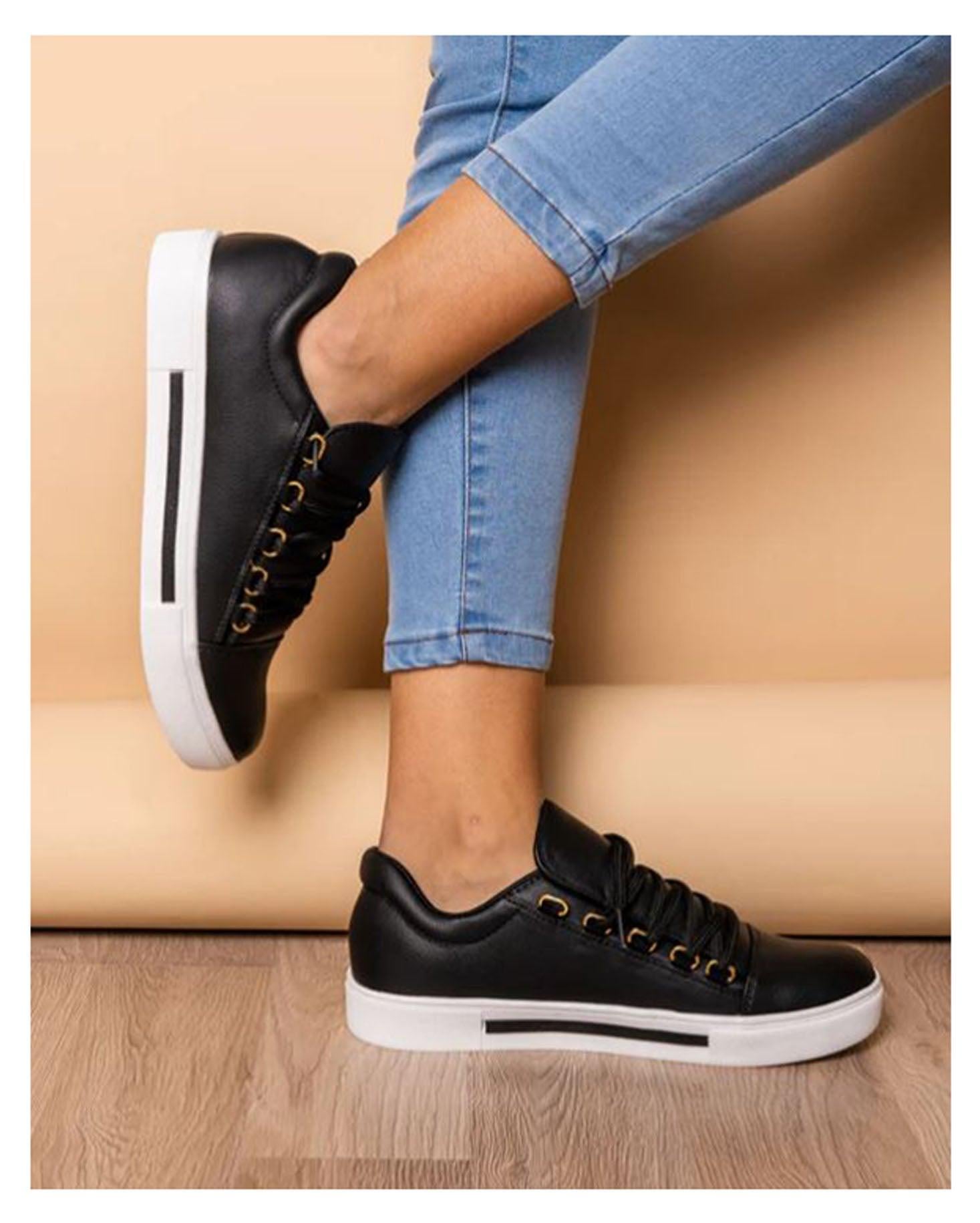 ZAPATILLAS URBANAS MUJER LETICIA NEGRO - 2