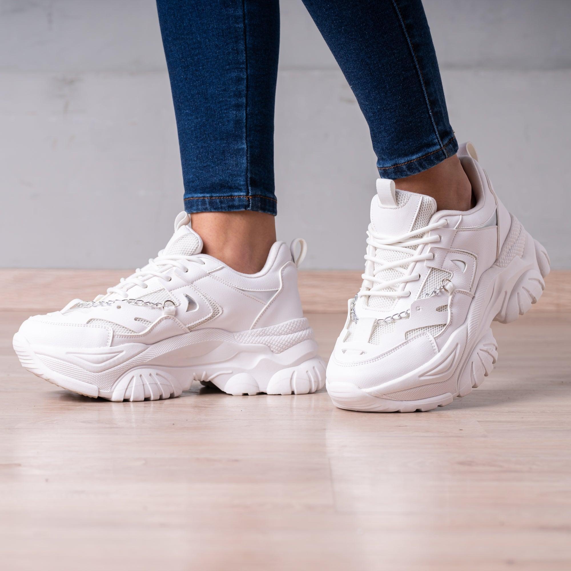 ZAPATILLAS URBANAS MUJER CHAIN BLANCO - 1