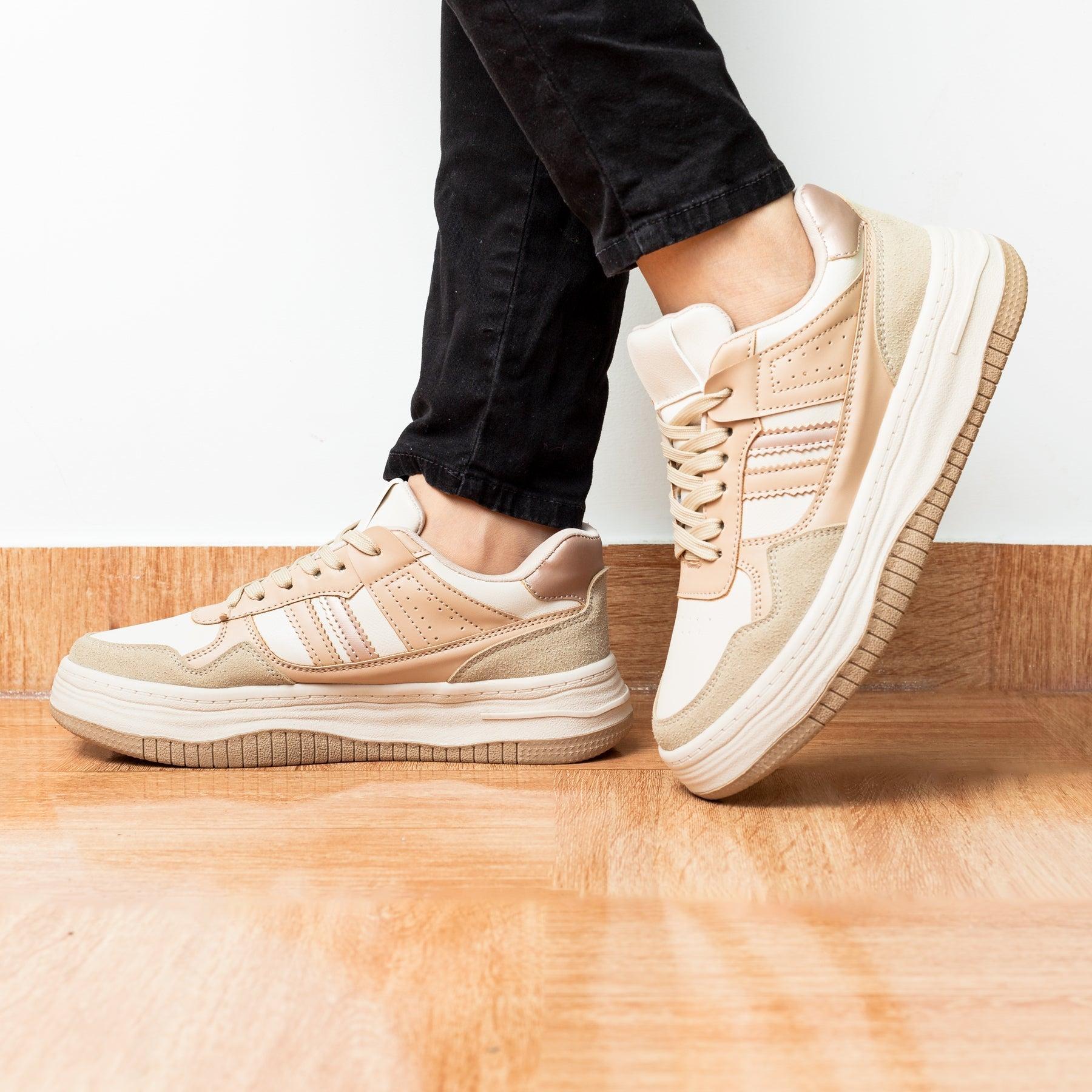 ZAPATILLAS URBANAS MUJER THANASIS BEIGE - 1