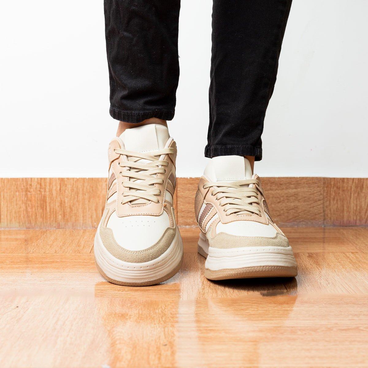ZAPATILLAS URBANAS MUJER THANASIS BEIGE - 2