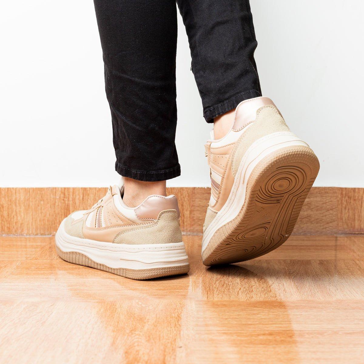 ZAPATILLAS URBANAS MUJER THANASIS BEIGE - 3