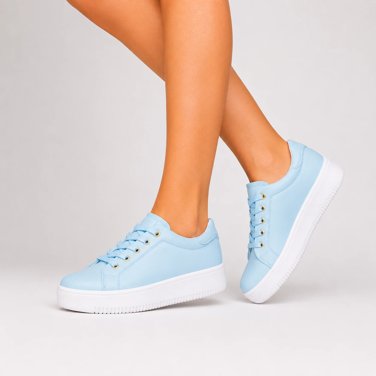 ZAPATILLAS URBANAS MUJER ORLANDO CELESTE - 6