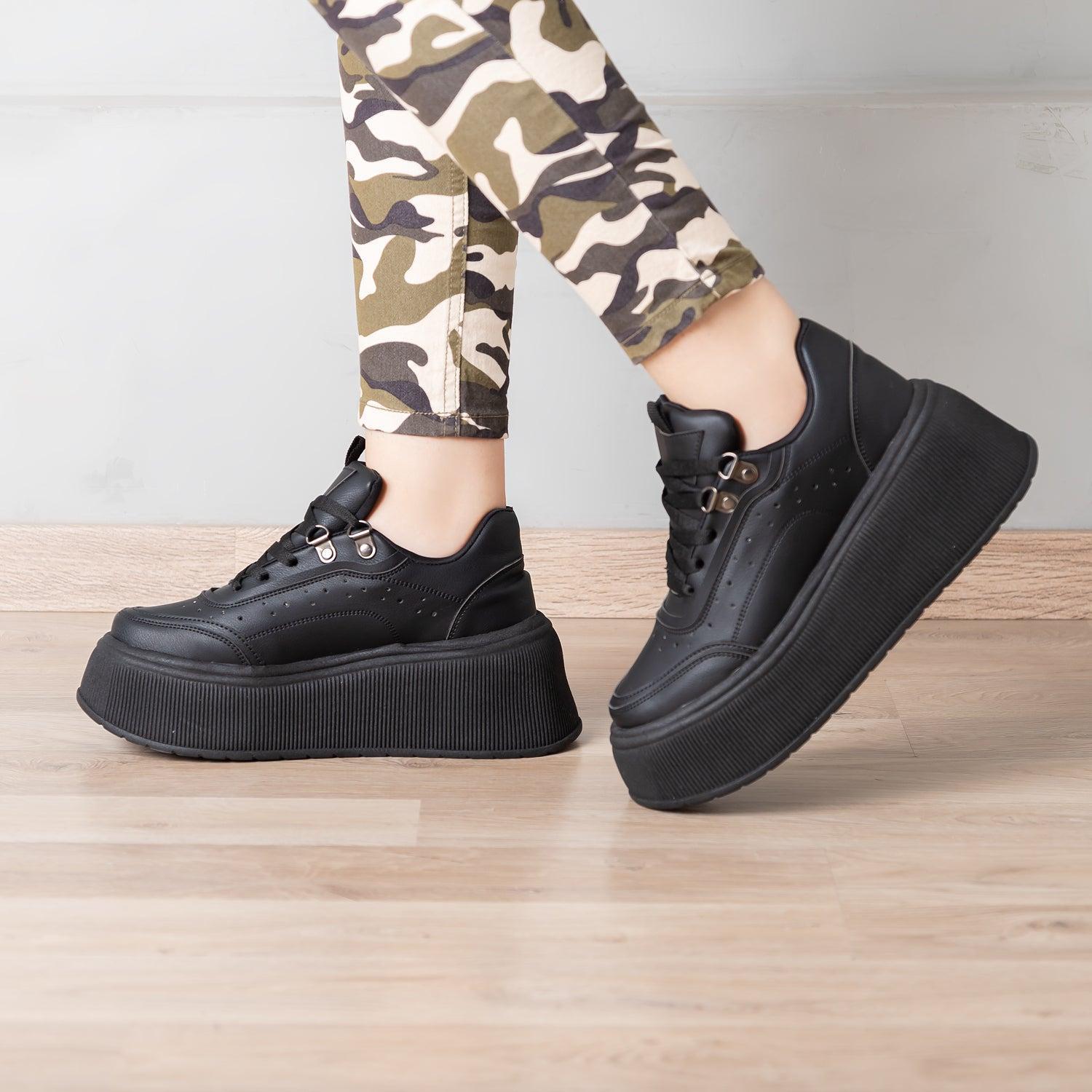 ZAPATILLAS URBANAS MUJER DUNCAN NEGRO - 1