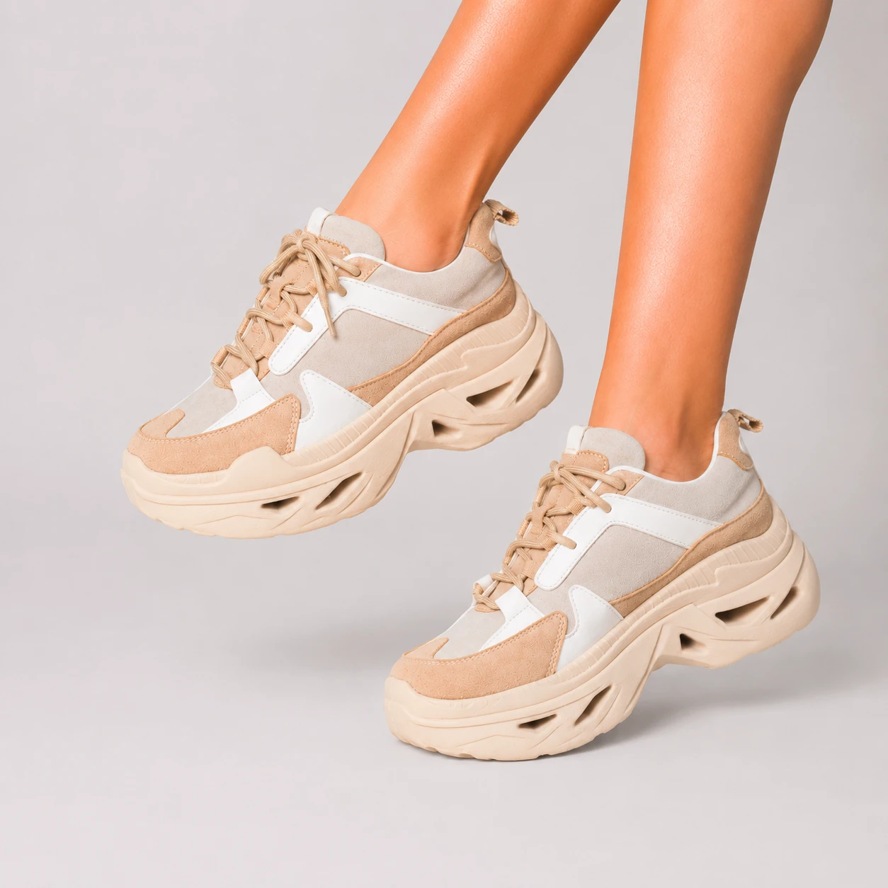 ZAPATILLAS URBANAS MUJER GIA BEIGE - 2