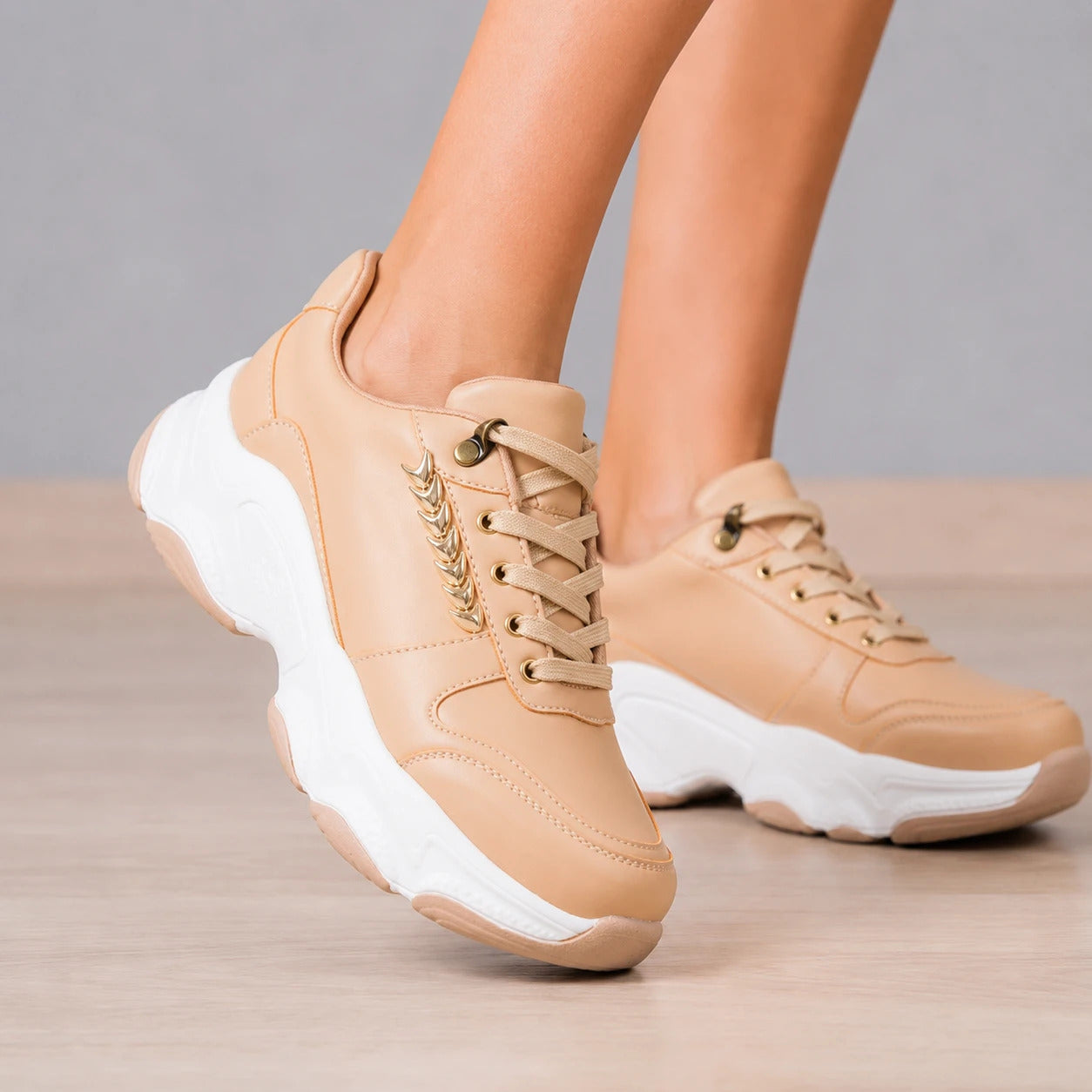 ZAPATILLAS URBANAS MUJER LUMI NUDE - 1