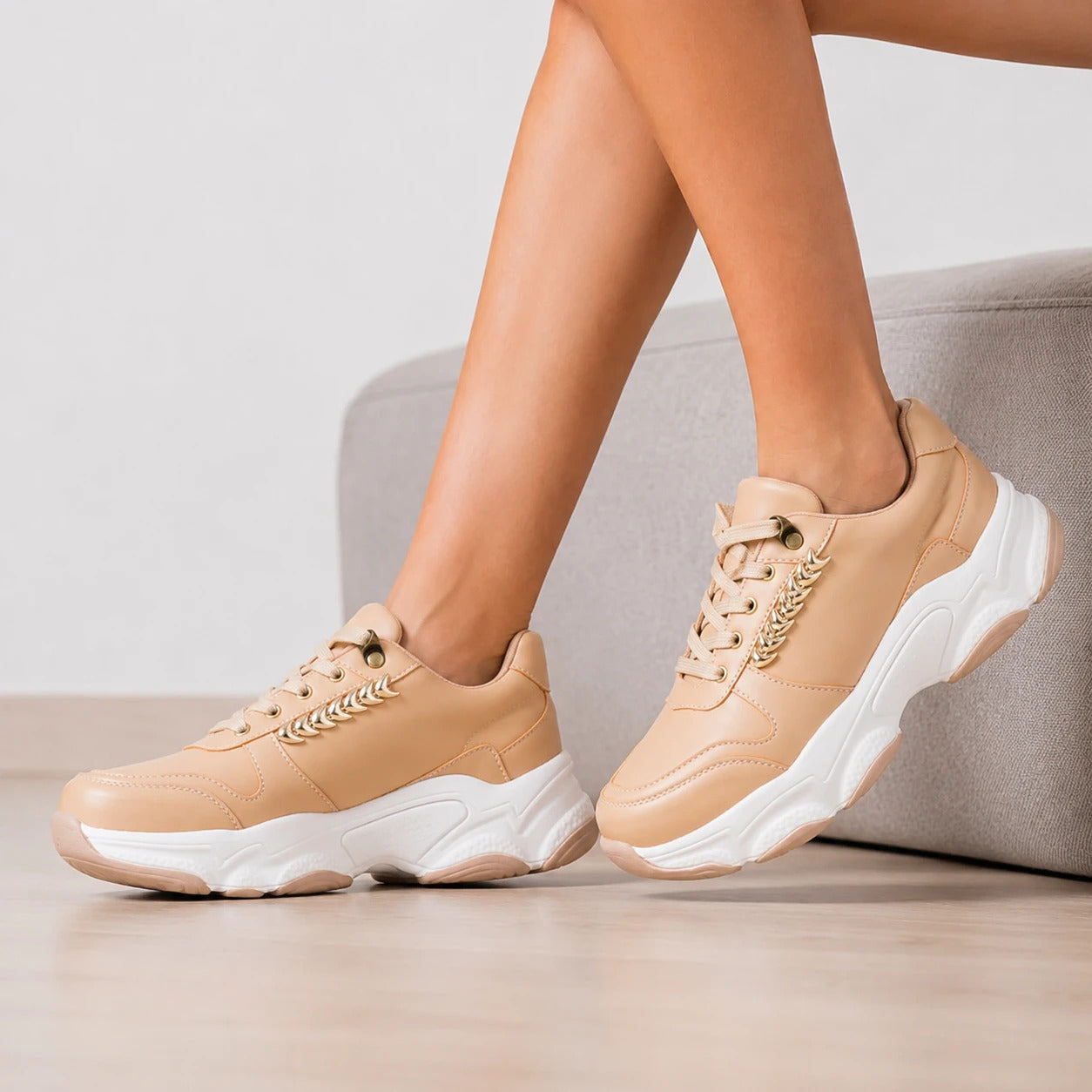 ZAPATILLAS URBANAS MUJER LUMI NUDE - 5