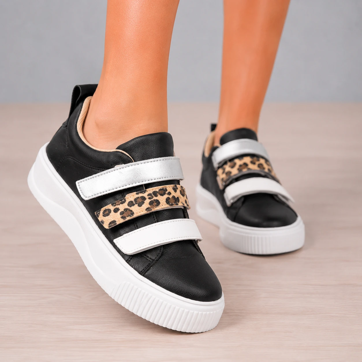 ZAPATILLAS URBANAS MUJER LA PLATA NEGRO - 1
