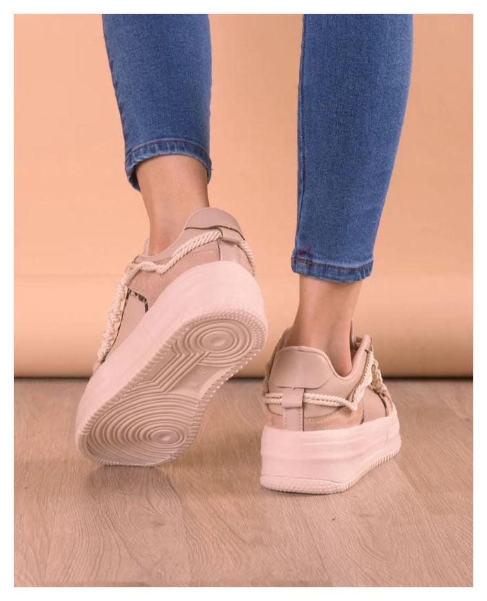 ZAPATILLAS URBANAS MUJER LIZ BEIGE - 3