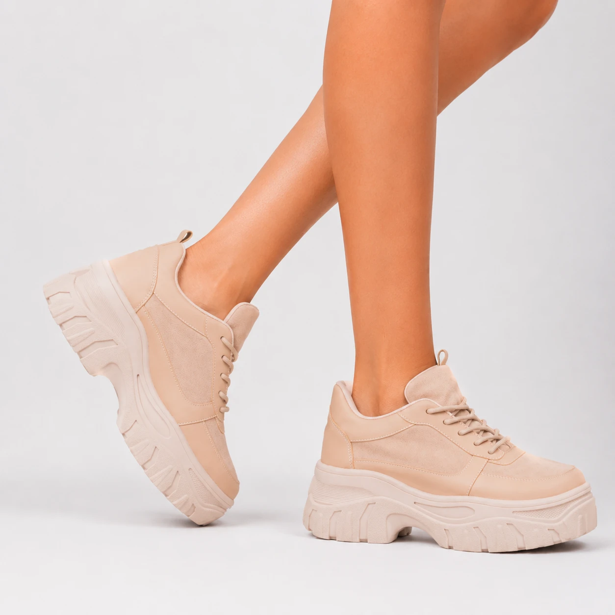 ZAPATILLAS URBANAS MUJER MONTEROS BEIGE - 6