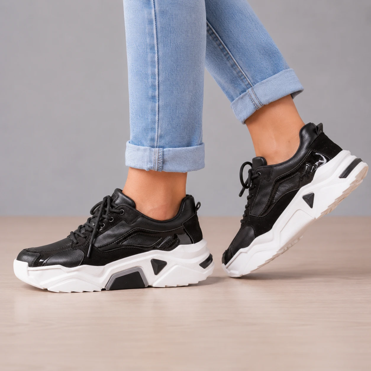 ZAPATILLAS URBANAS MUJER PERTH NEGRO - 1