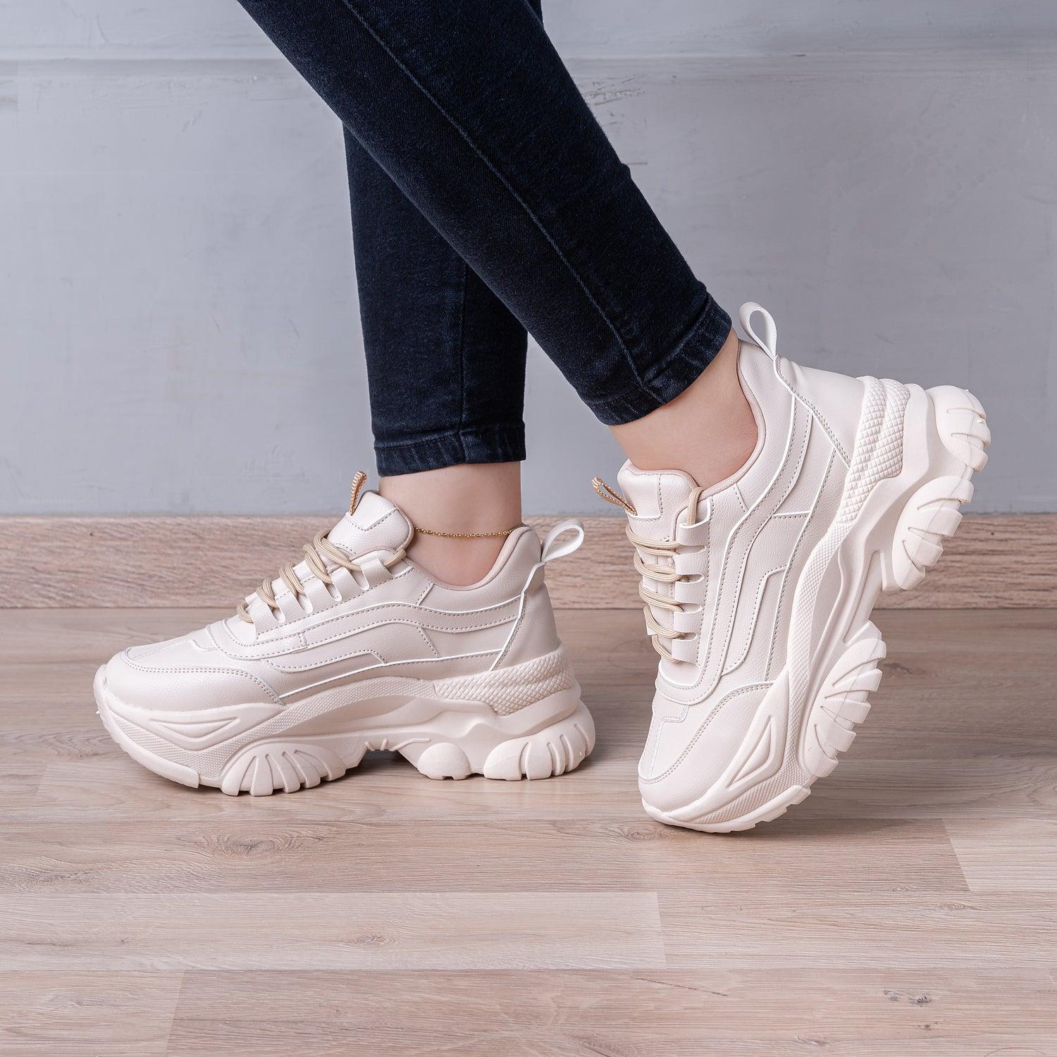 ZAPATILLAS URBANAS MUJER SOCHEN BEIGE - 1