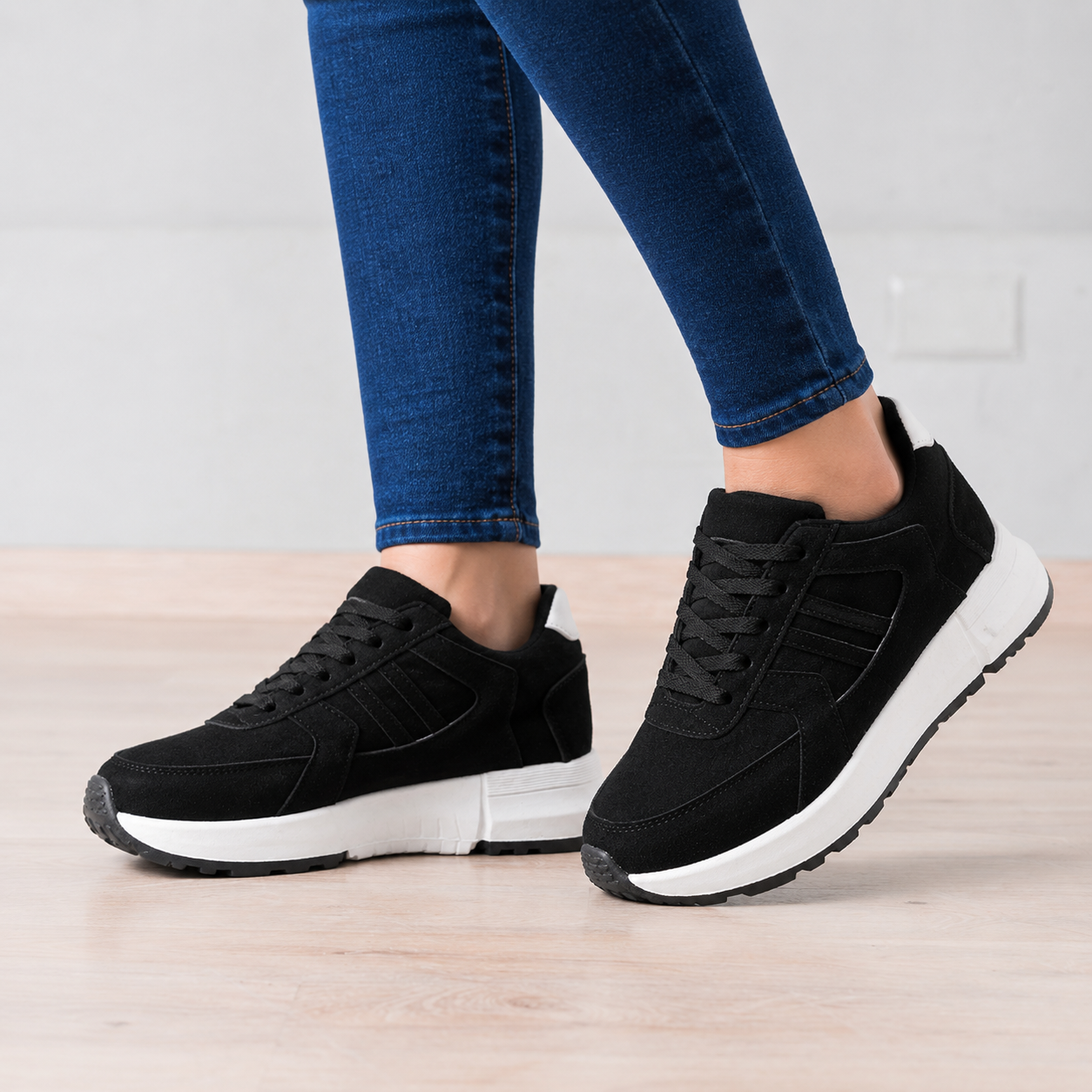 ZAPATILLAS URBANAS MUJER BOSNI NEGRO - 1