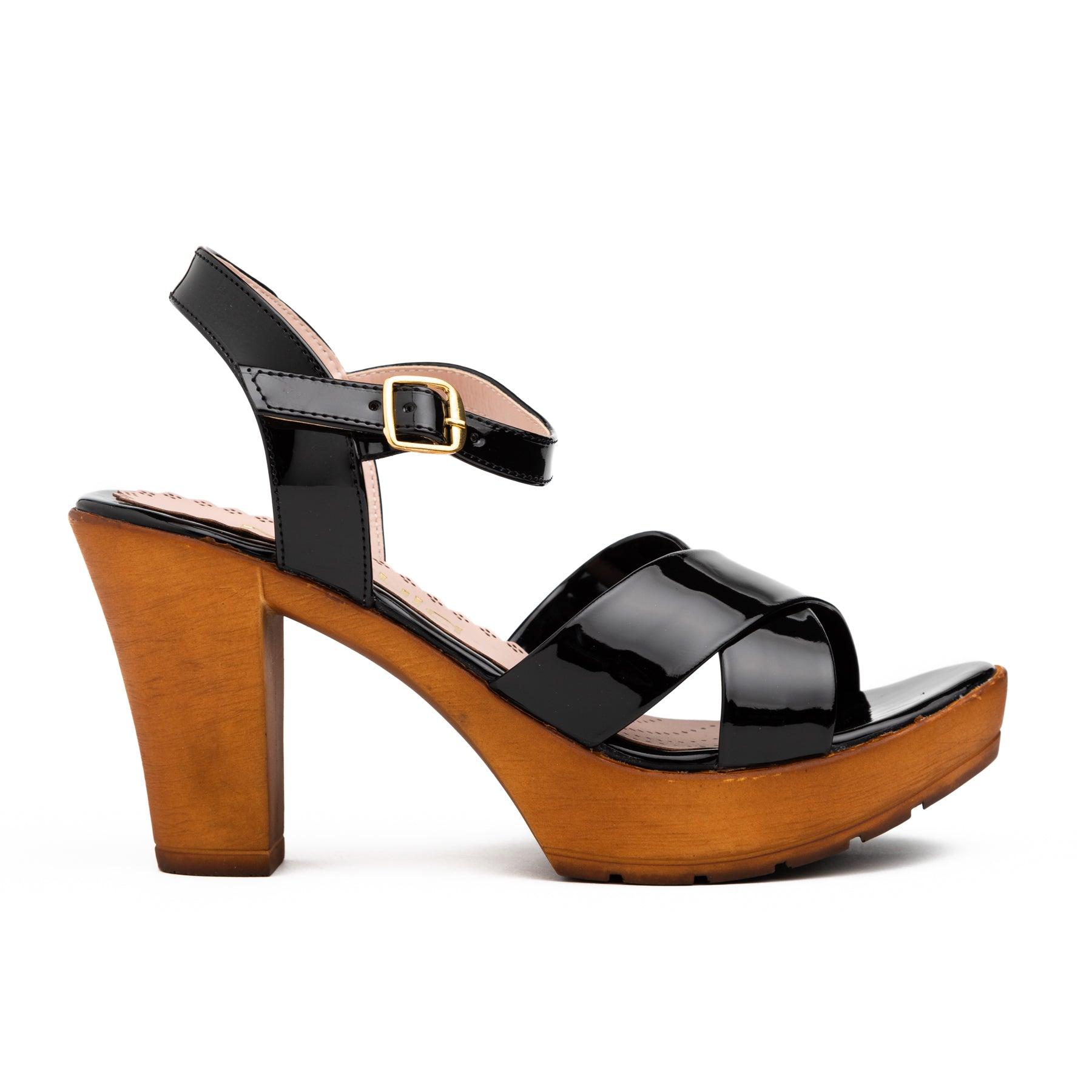 SANDALIAS DE VESTIR MUJER GUIVIN 2.0 NEGRO CHAROL - 4