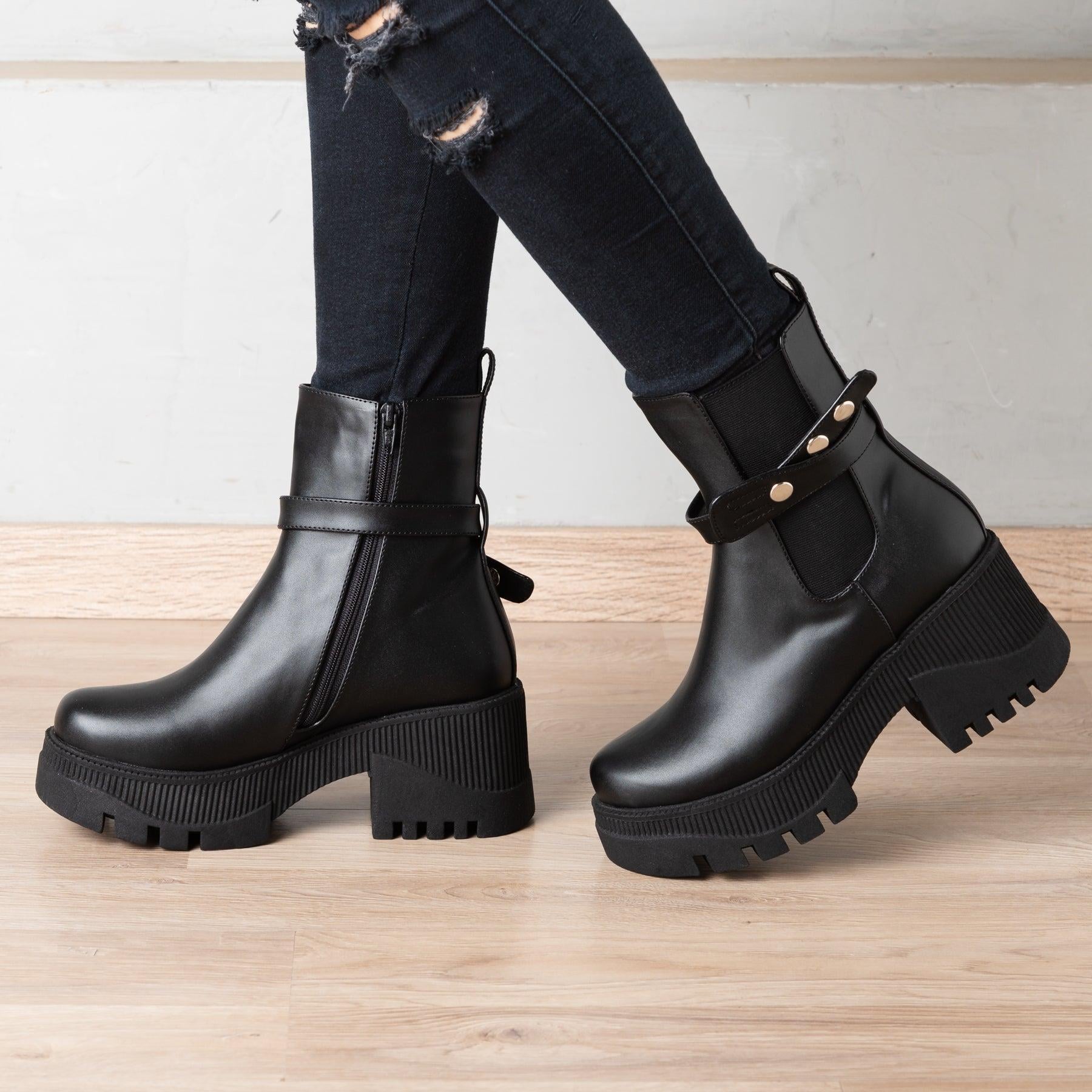 BOTAS MUJER BUTTOM NEGRO - 1