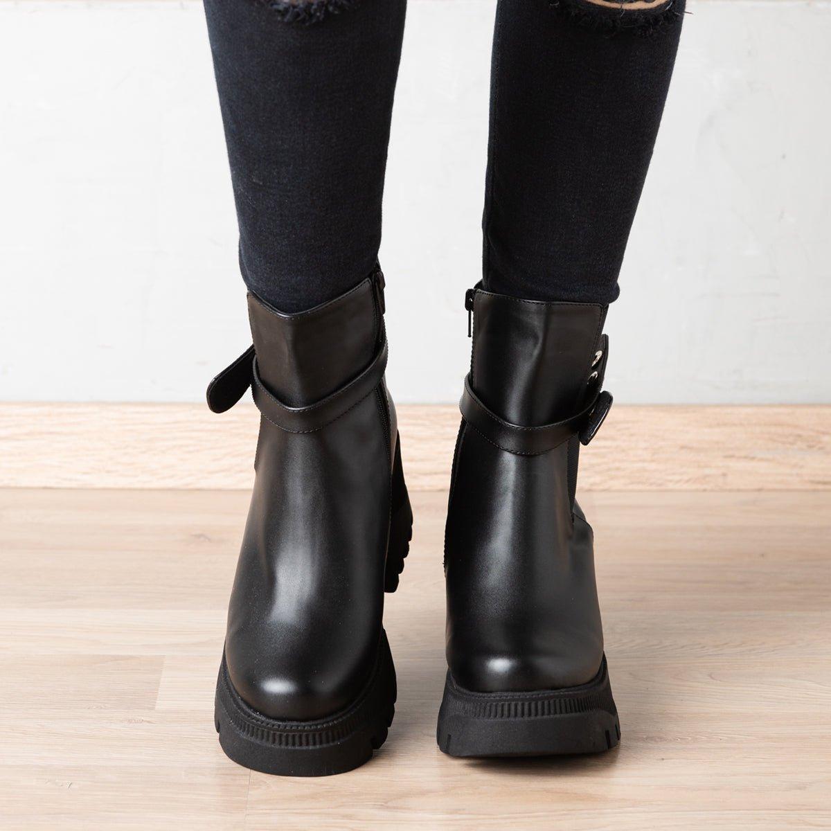 BOTAS MUJER BUTTOM NEGRO - 2