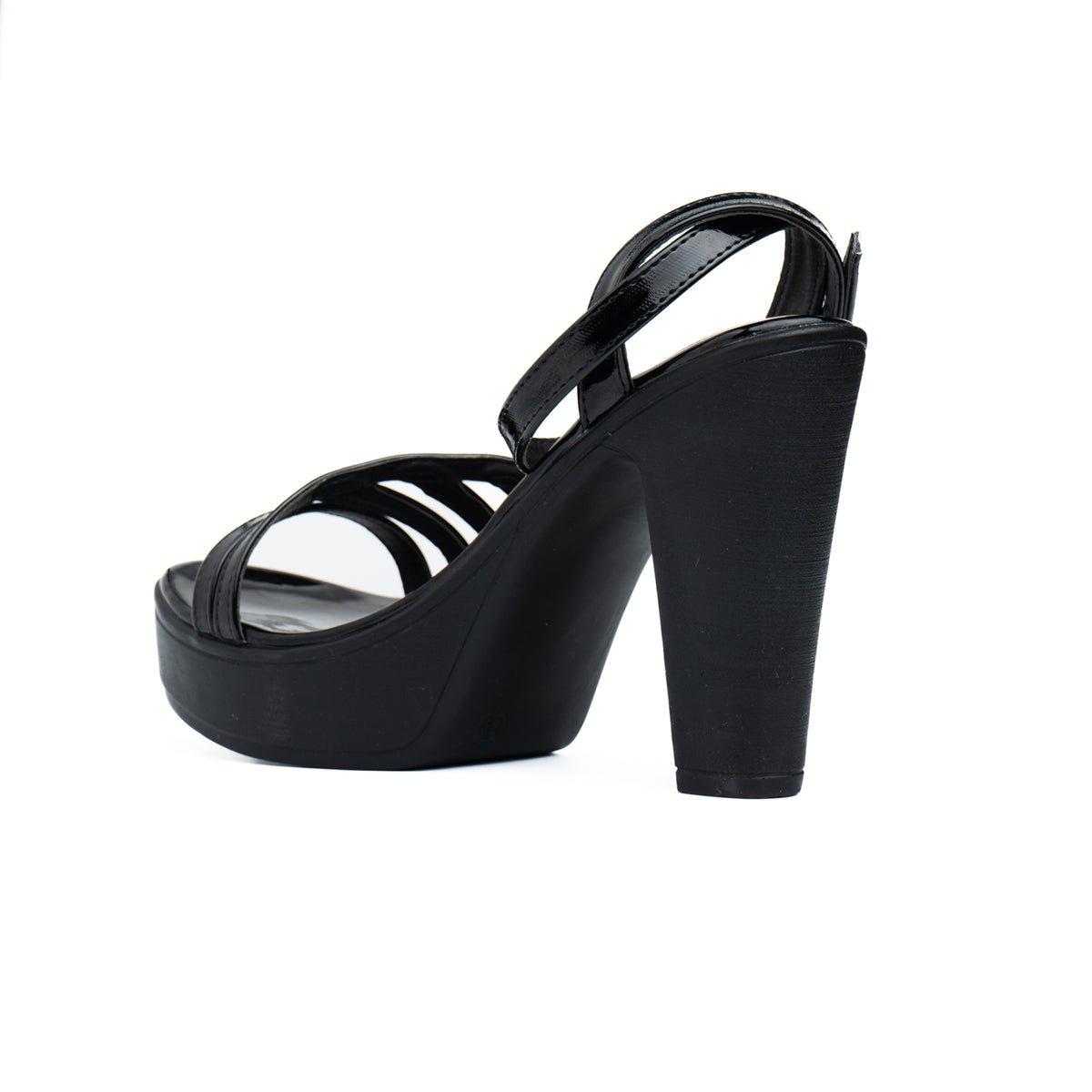 SANDALIAS DE VESTIR MUJER ROXANY NEGRO CHAROL - 6